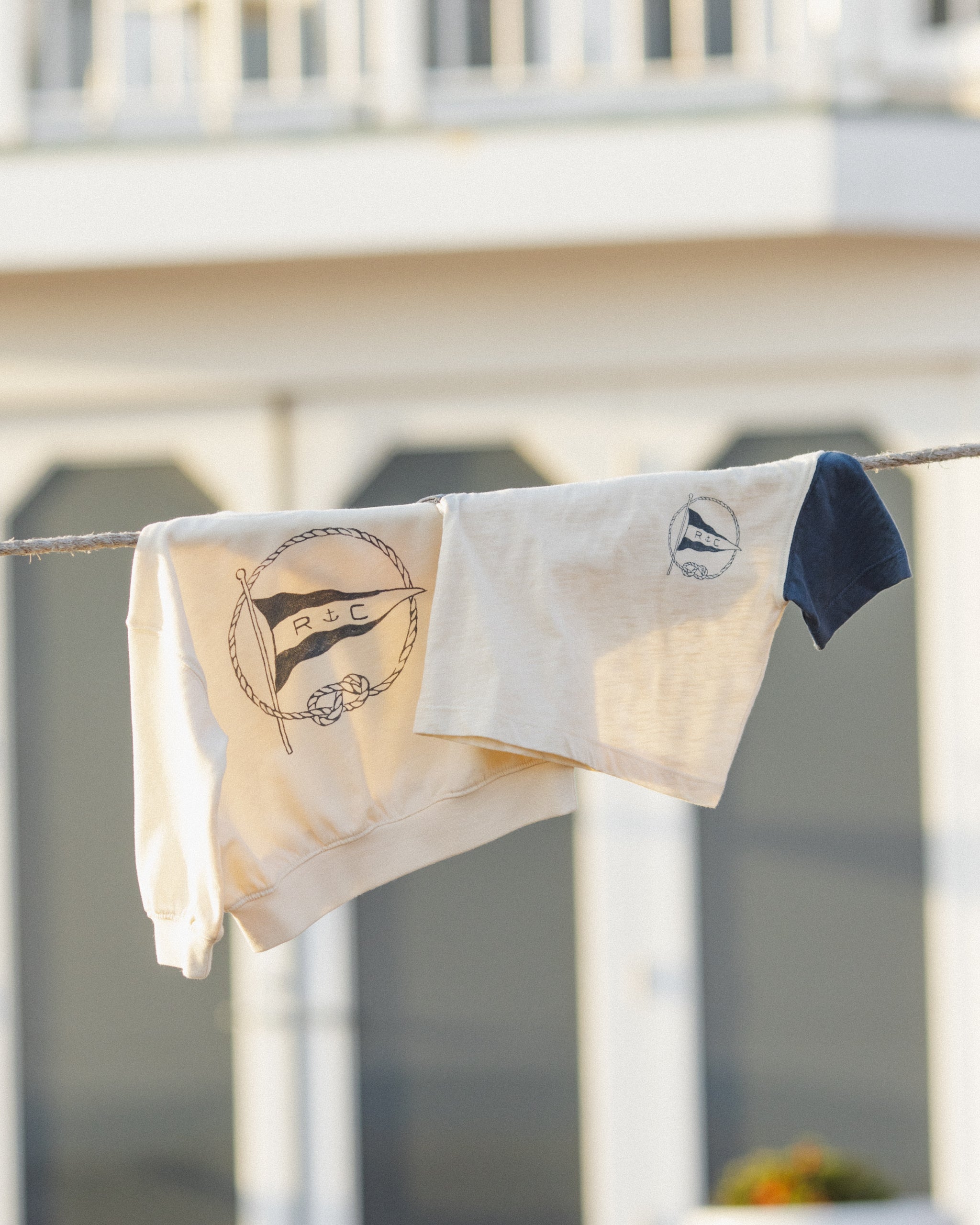 Contrast Short Sleeve Tee || Nautical Flag