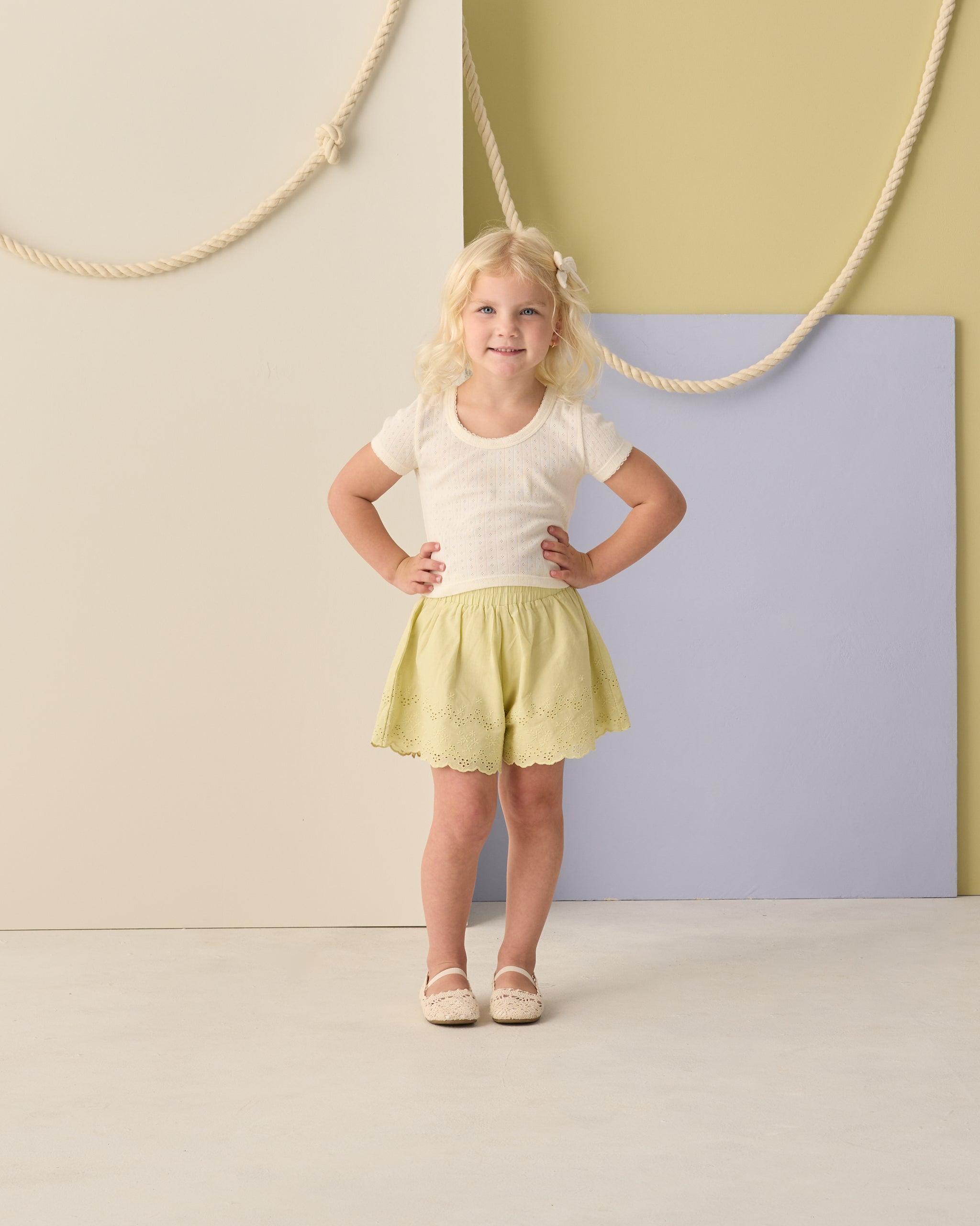 Pointelle Tee || Ivory