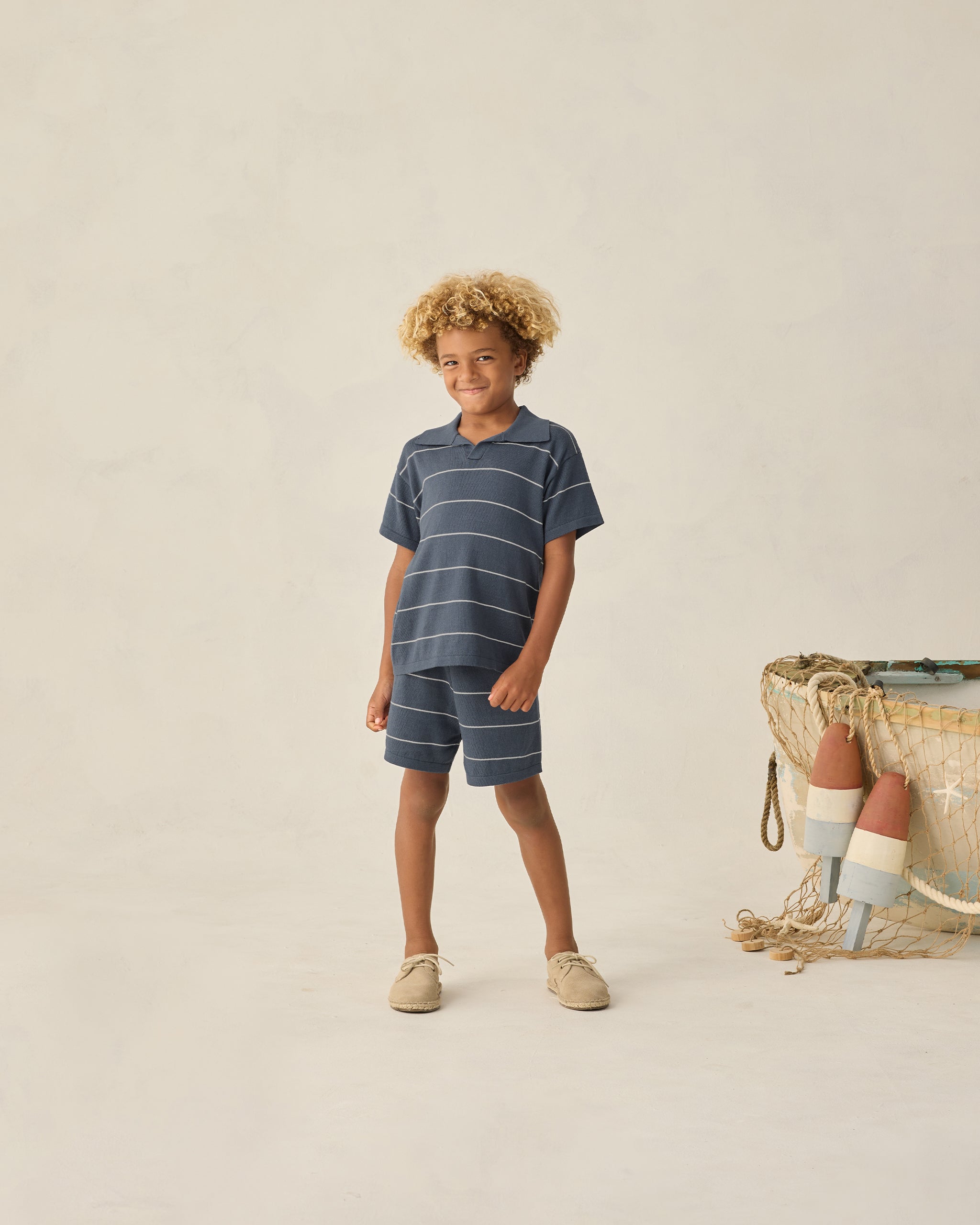 Chandler Knit Short || Navy Stripe