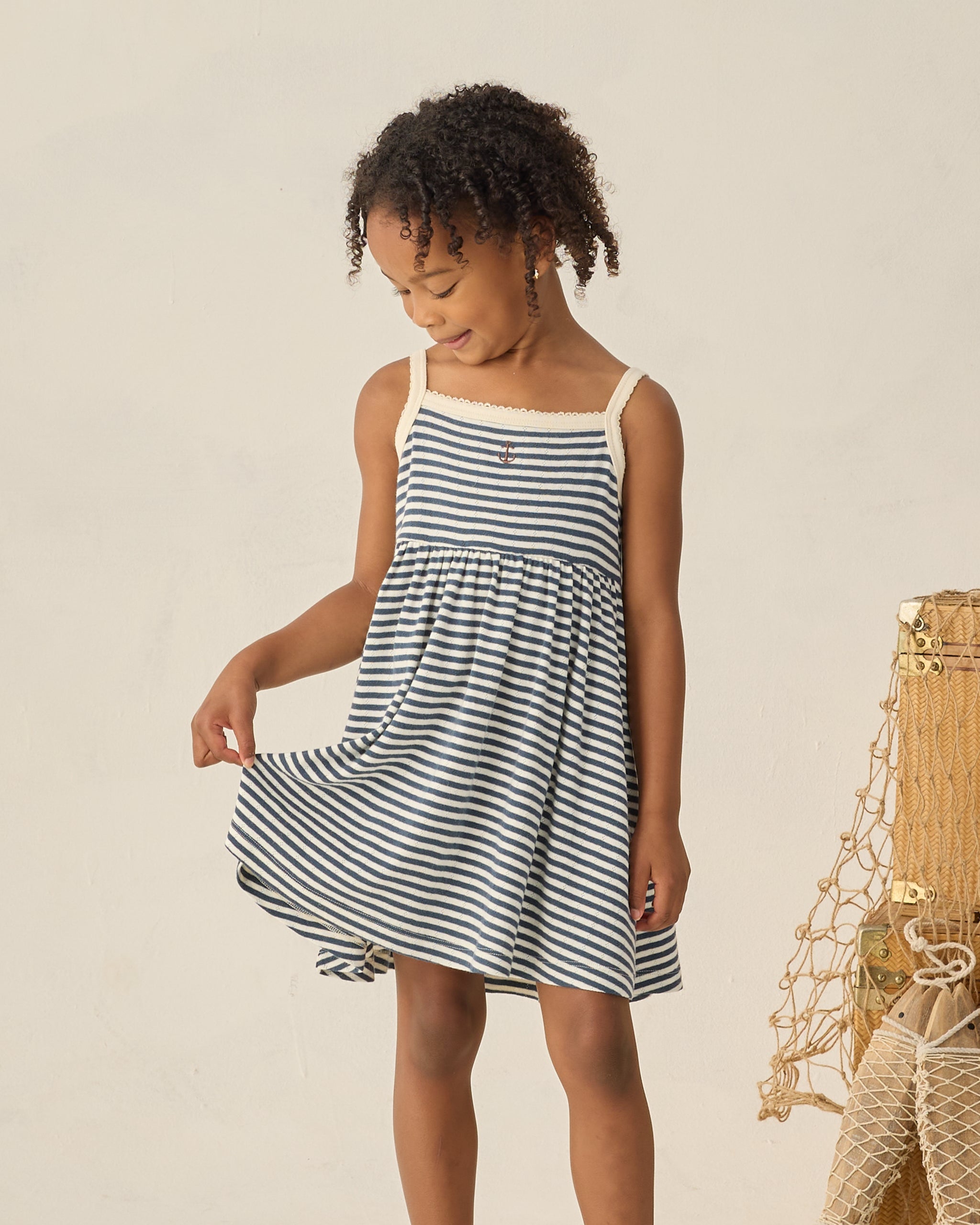 Lea Dress || Navy Stripe