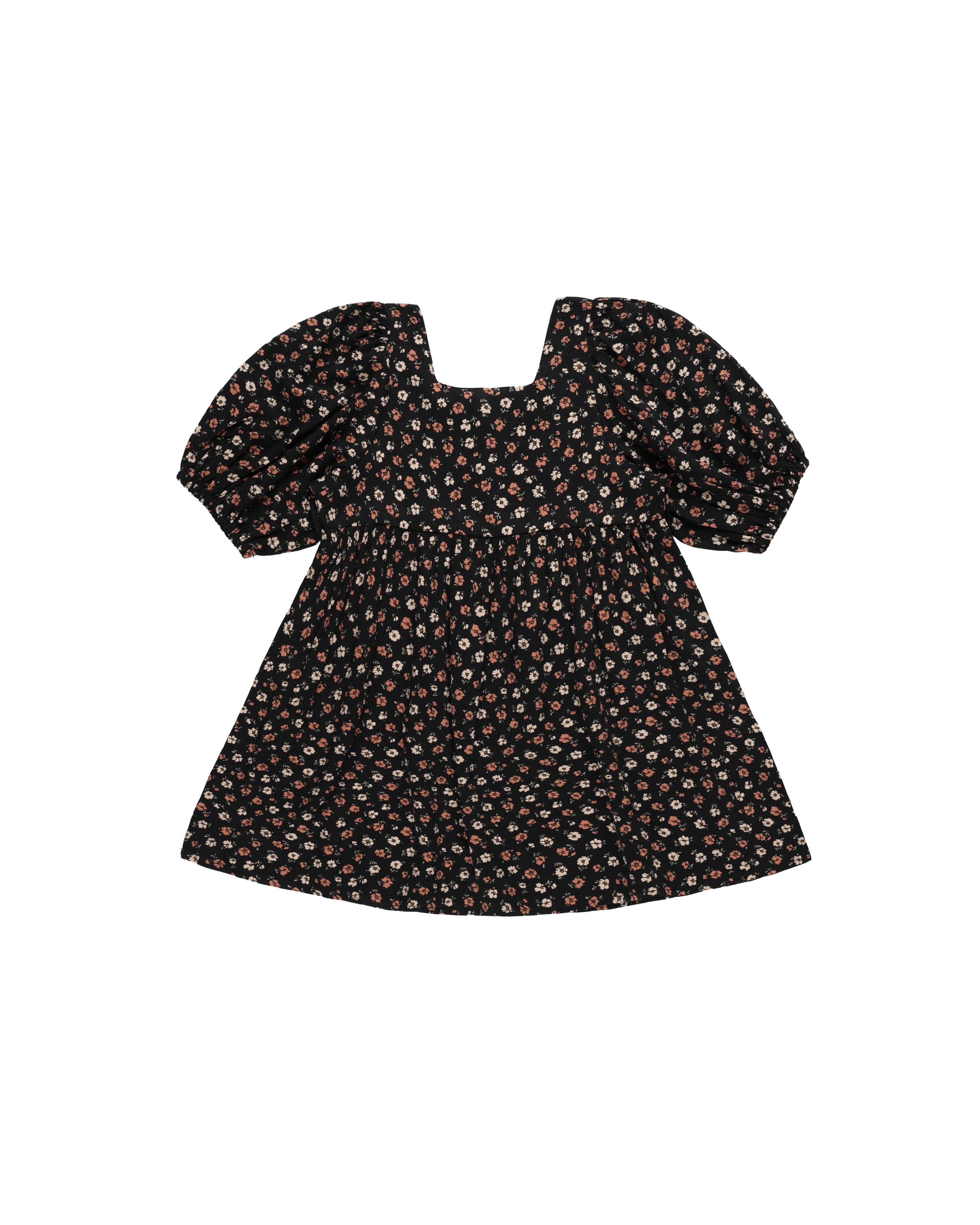 Gretta Babydoll Dress || Dark Floral - LAST ONE 8/9Y