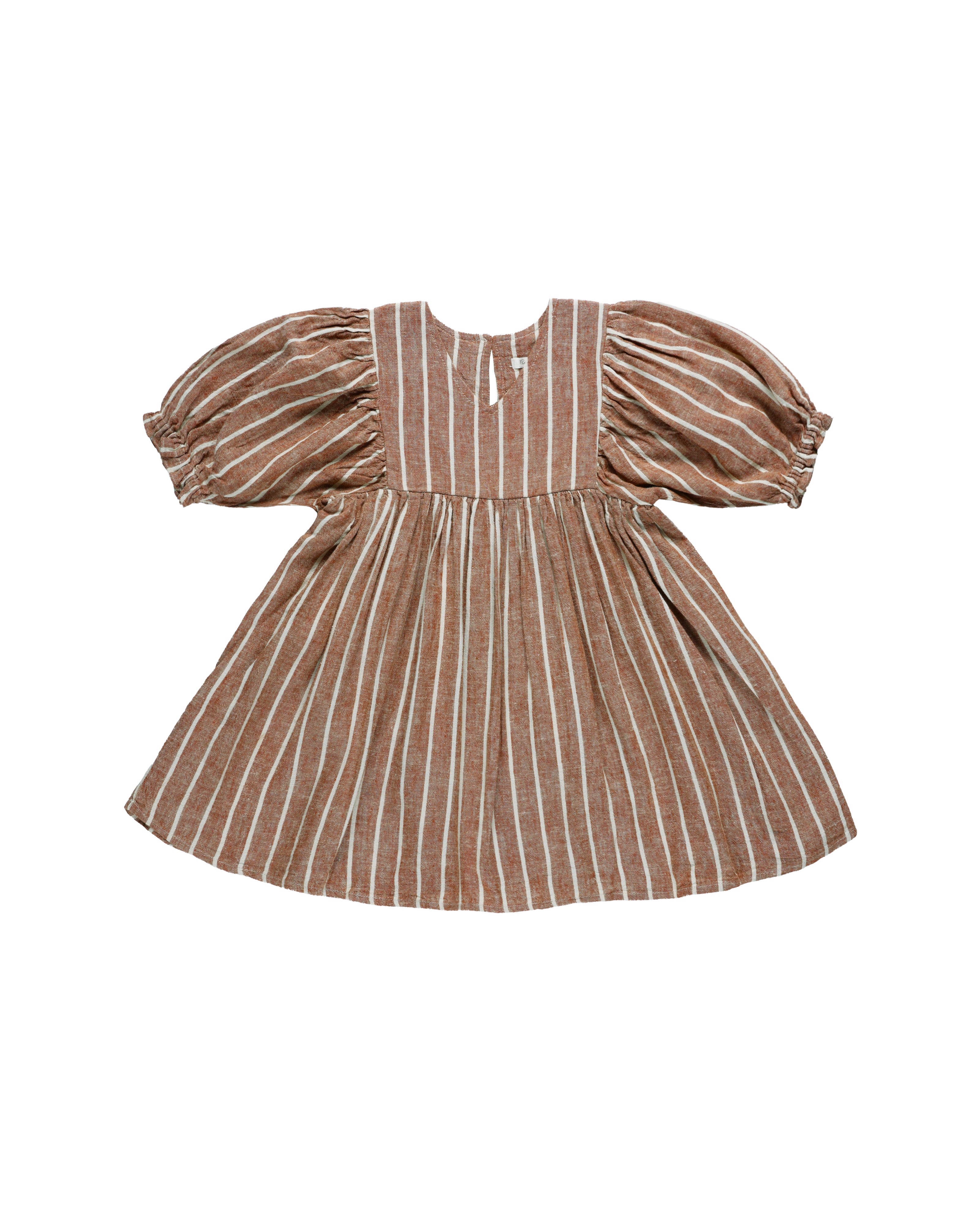 Joelene Dress || Cedar Pinstripe - LAST 6/12M & 18/24M