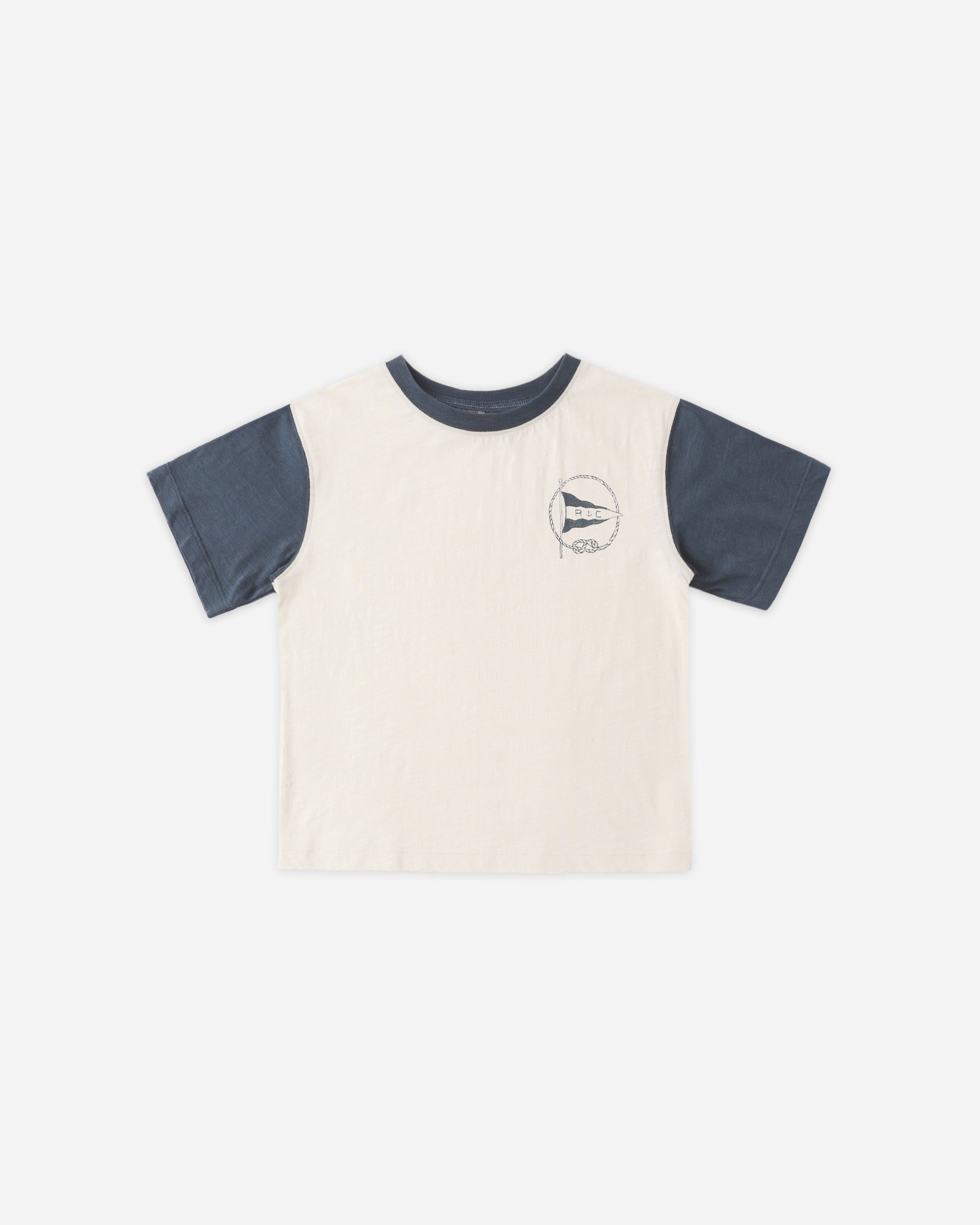 Contrast Short Sleeve Tee || Nautical Flag