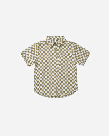 Short Sleeve Shirt || Olive Check