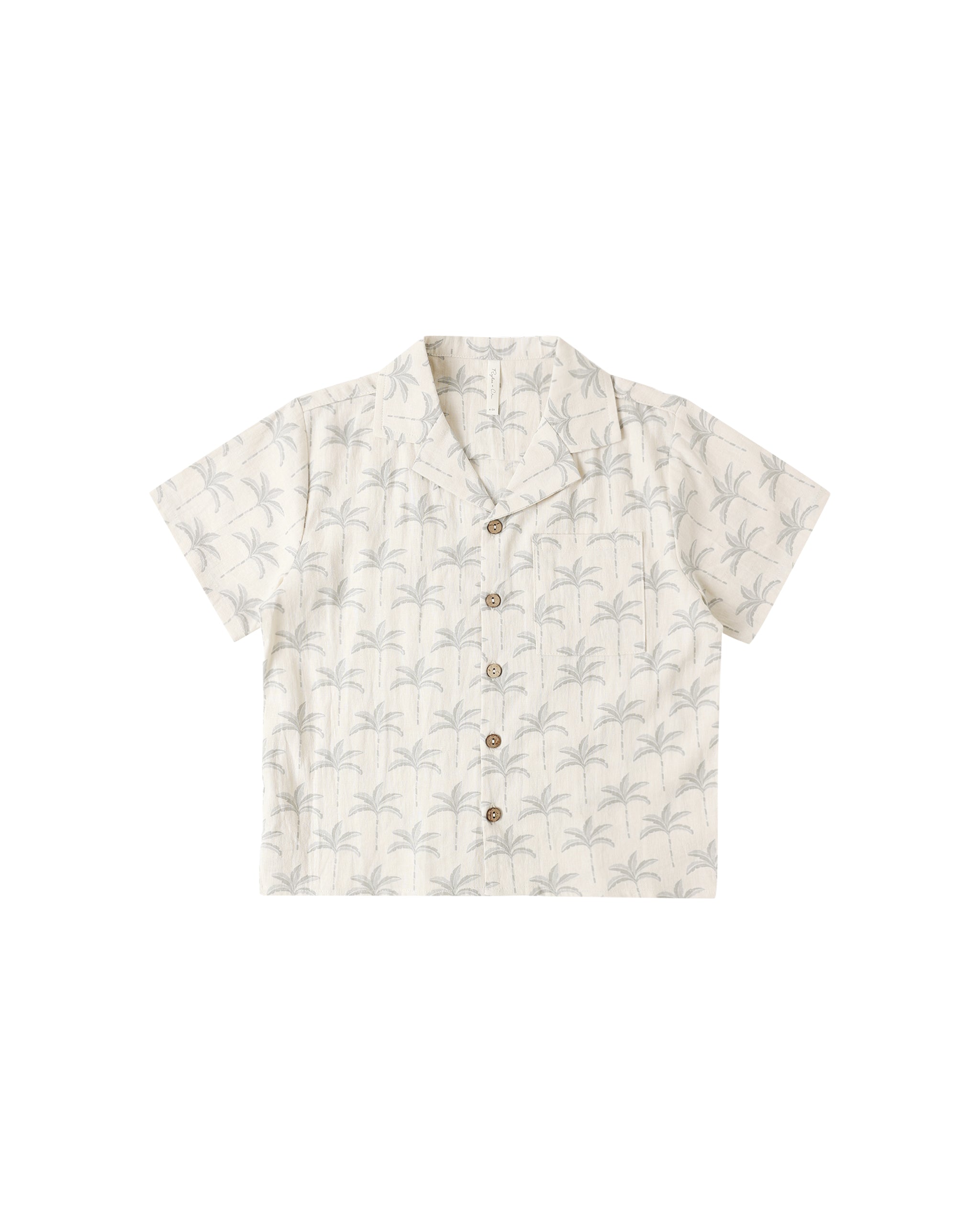 Lapel Collar Shirt || Palm Trees