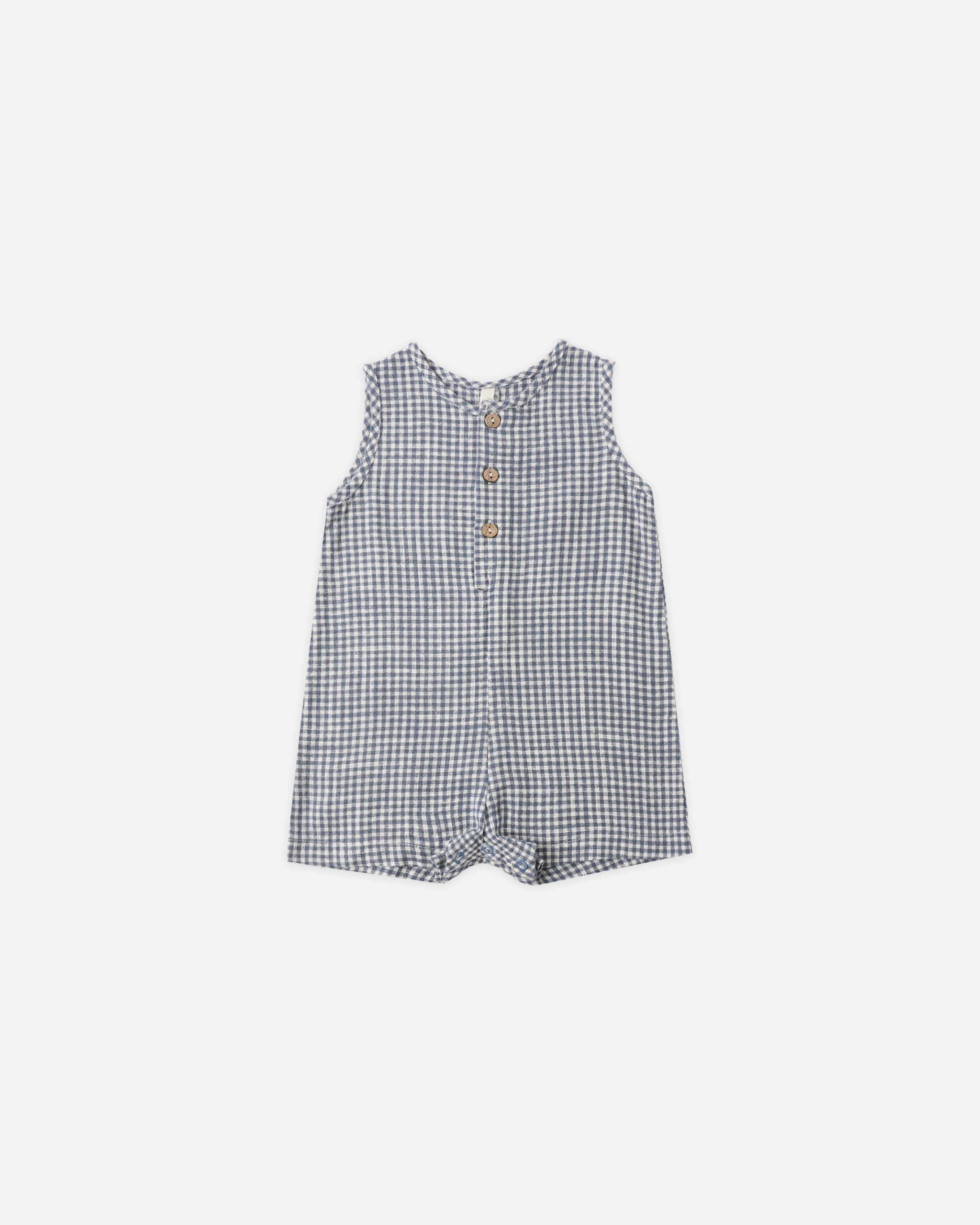 Maverick Romper || Marine Gingham