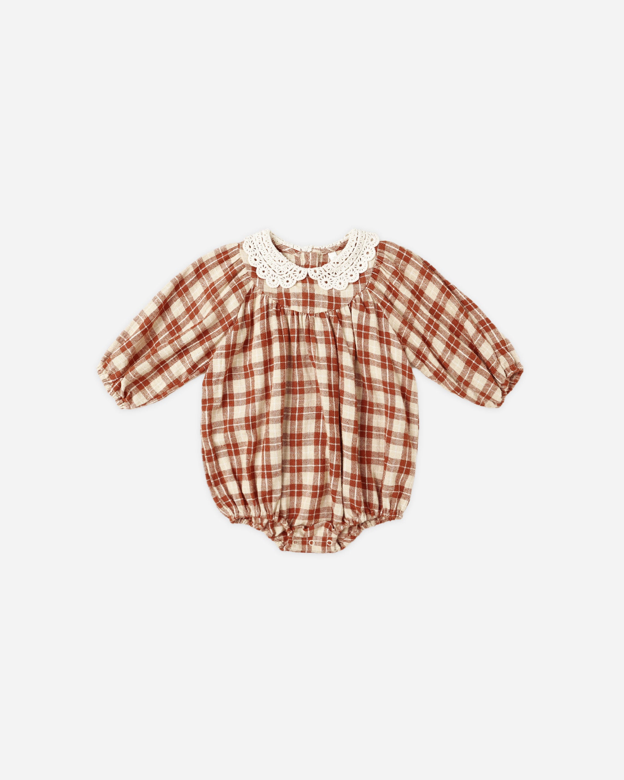 Heidi Romper || Red Plaid