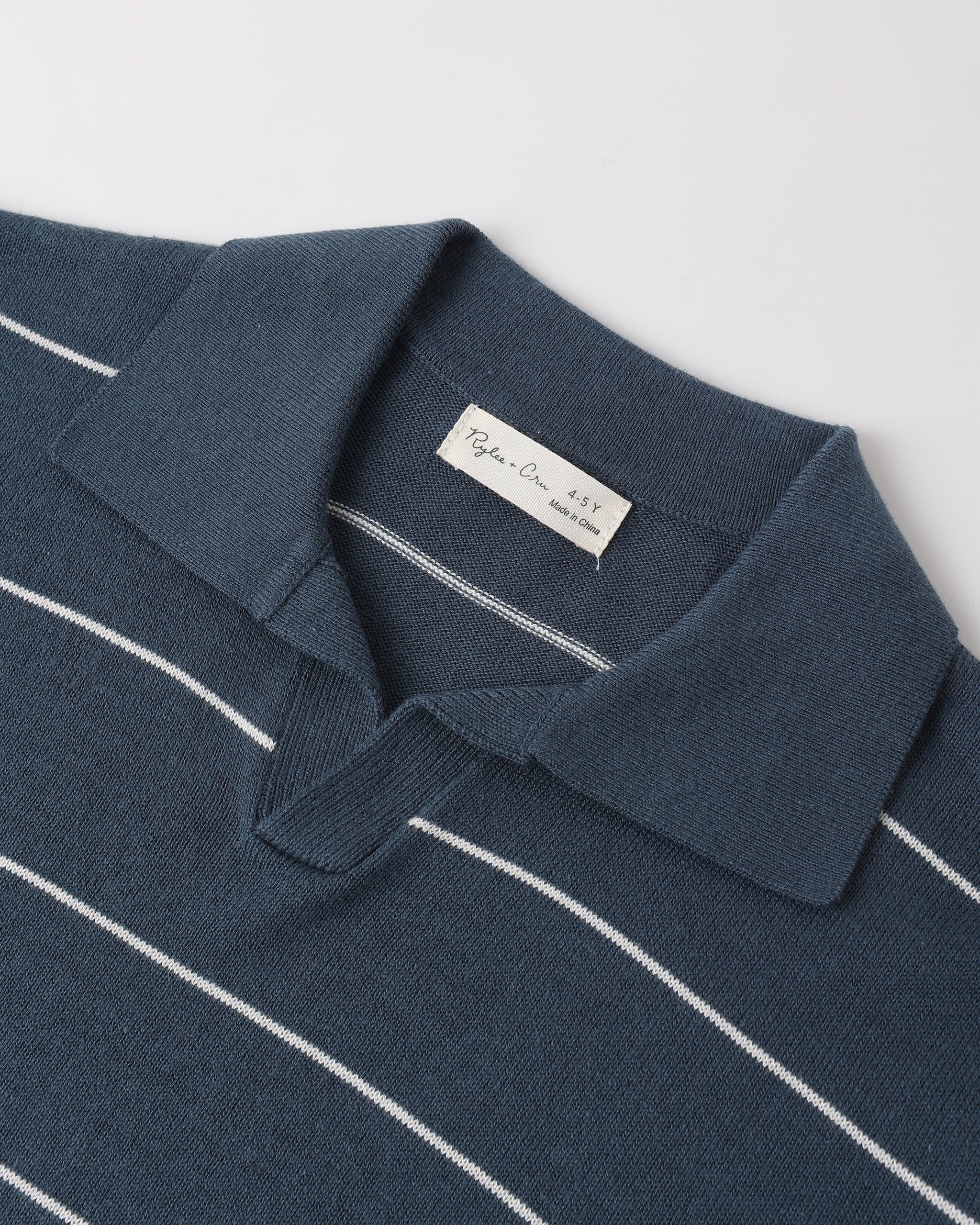 Chandler Knit Polo || Navy Stripe