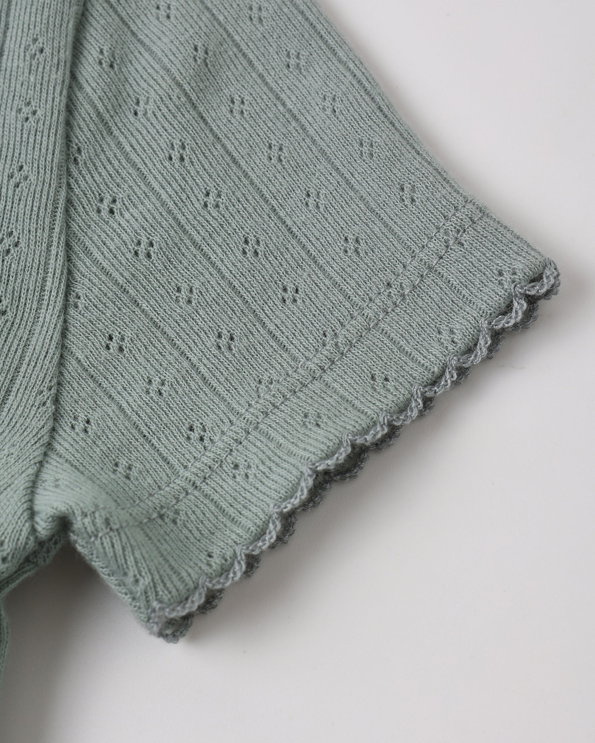 Pointelle Tee || Sea Green