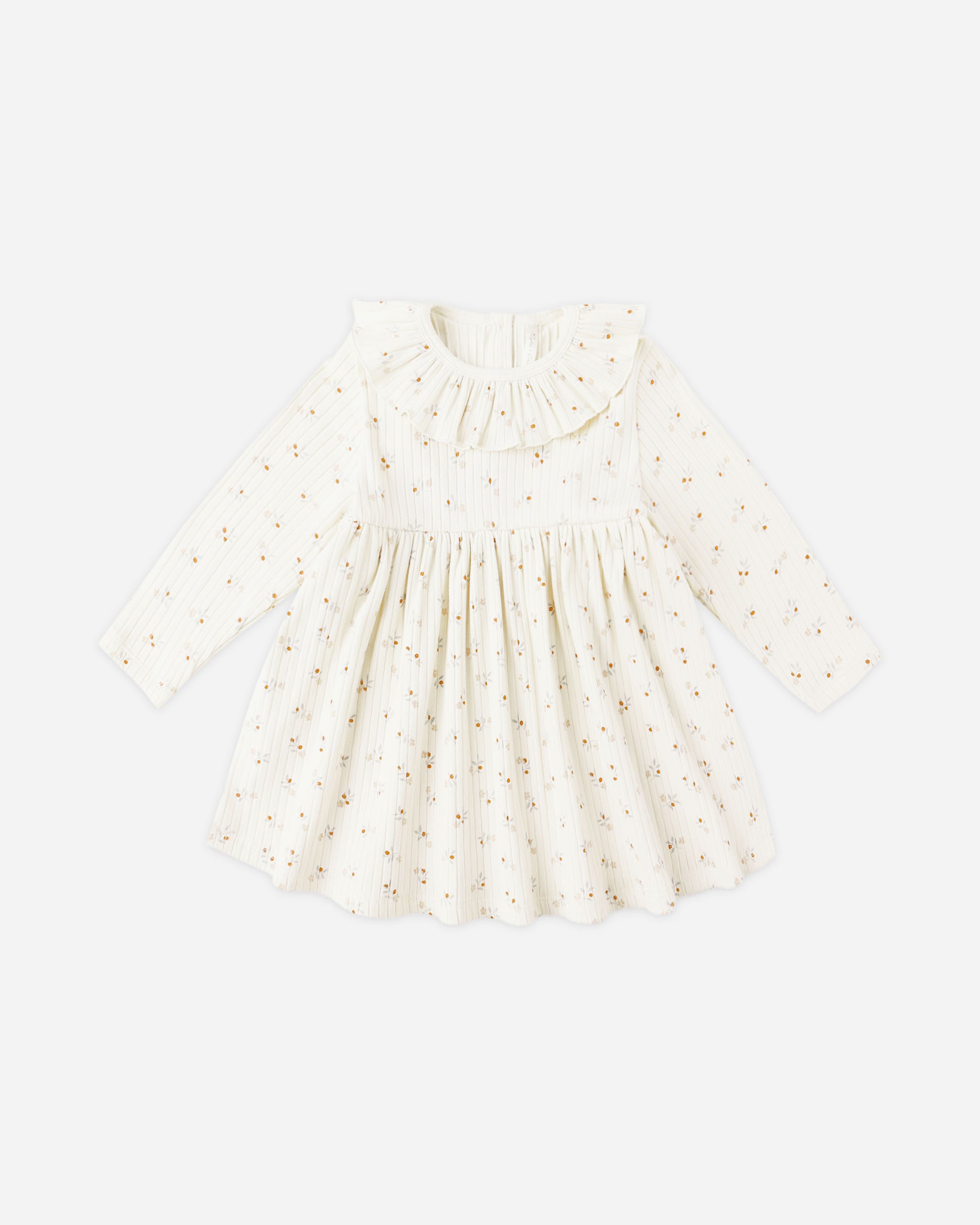 Ruffle Collar Dress || Natural Ditsy