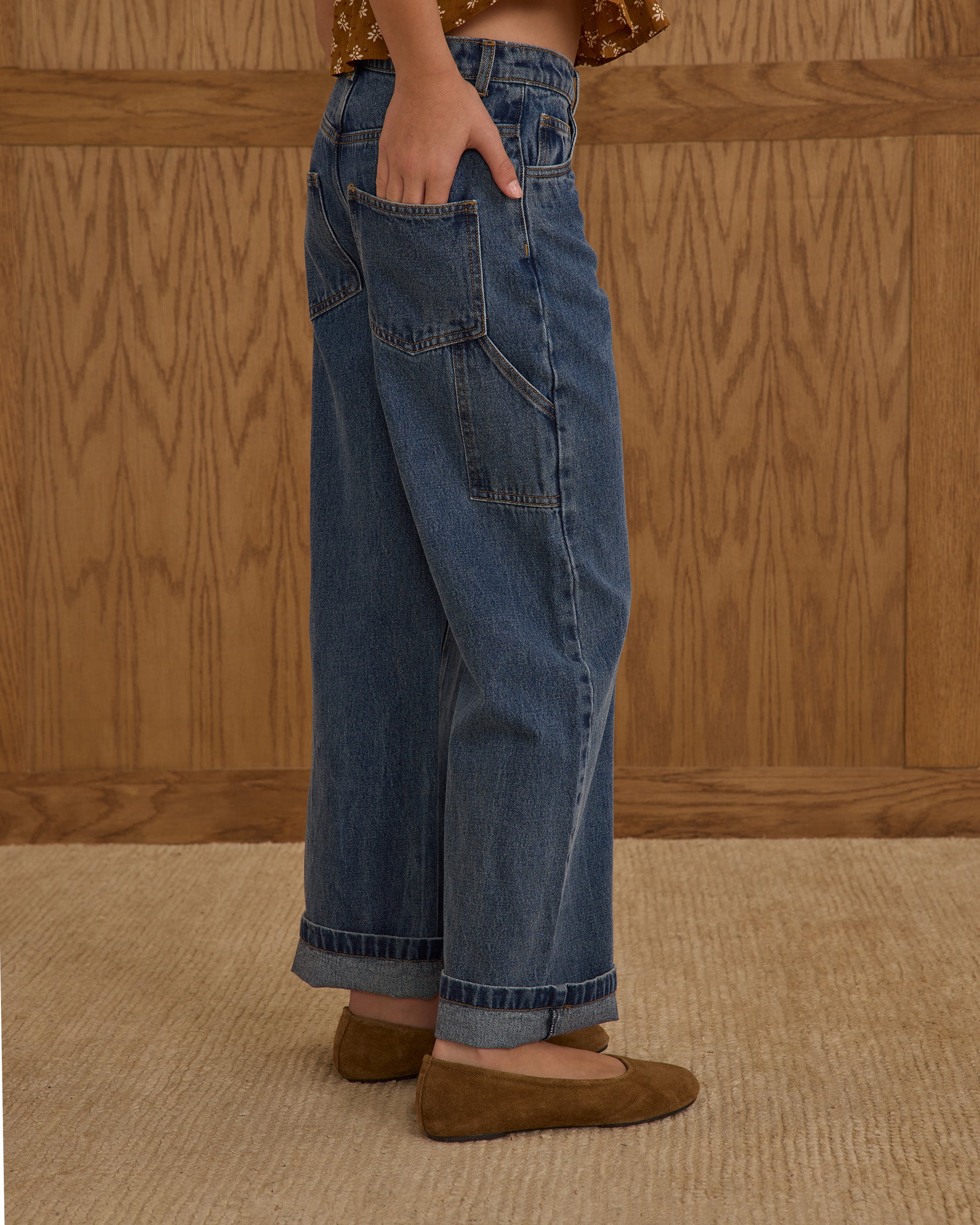 Baggy Wide Leg Pant || Indigo Denim (Teens)