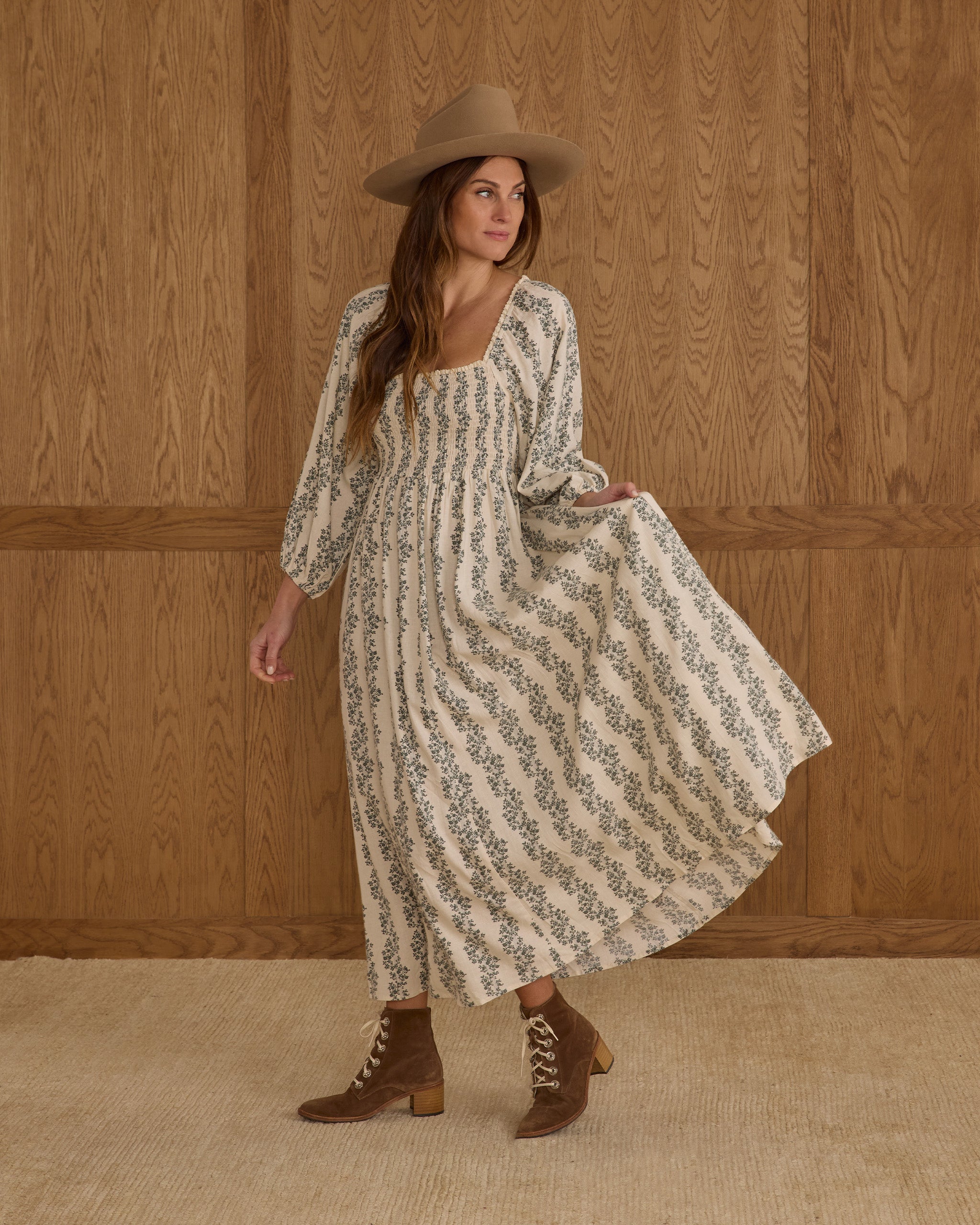 Della Dress || Green Vines