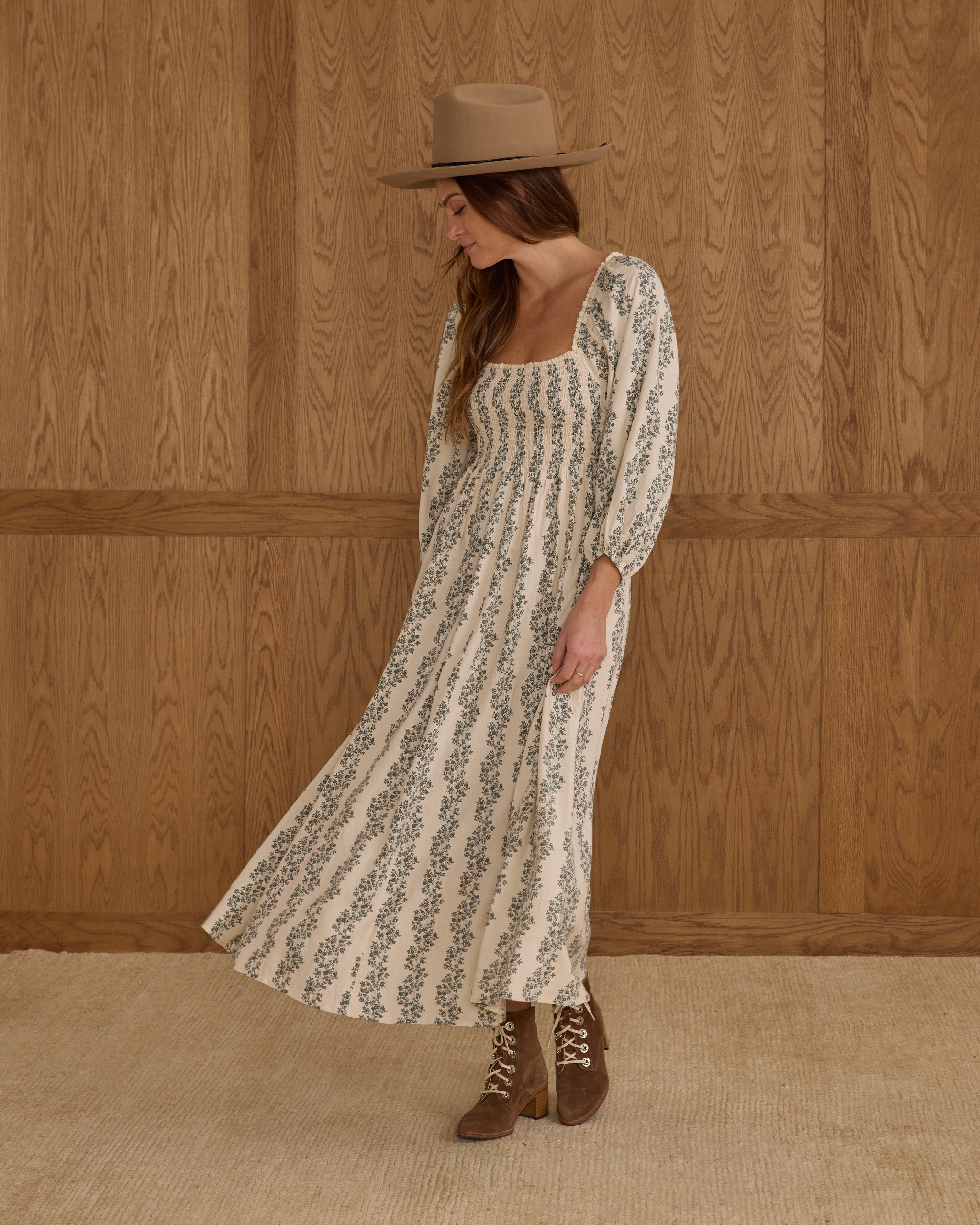 Della Dress || Green Vines