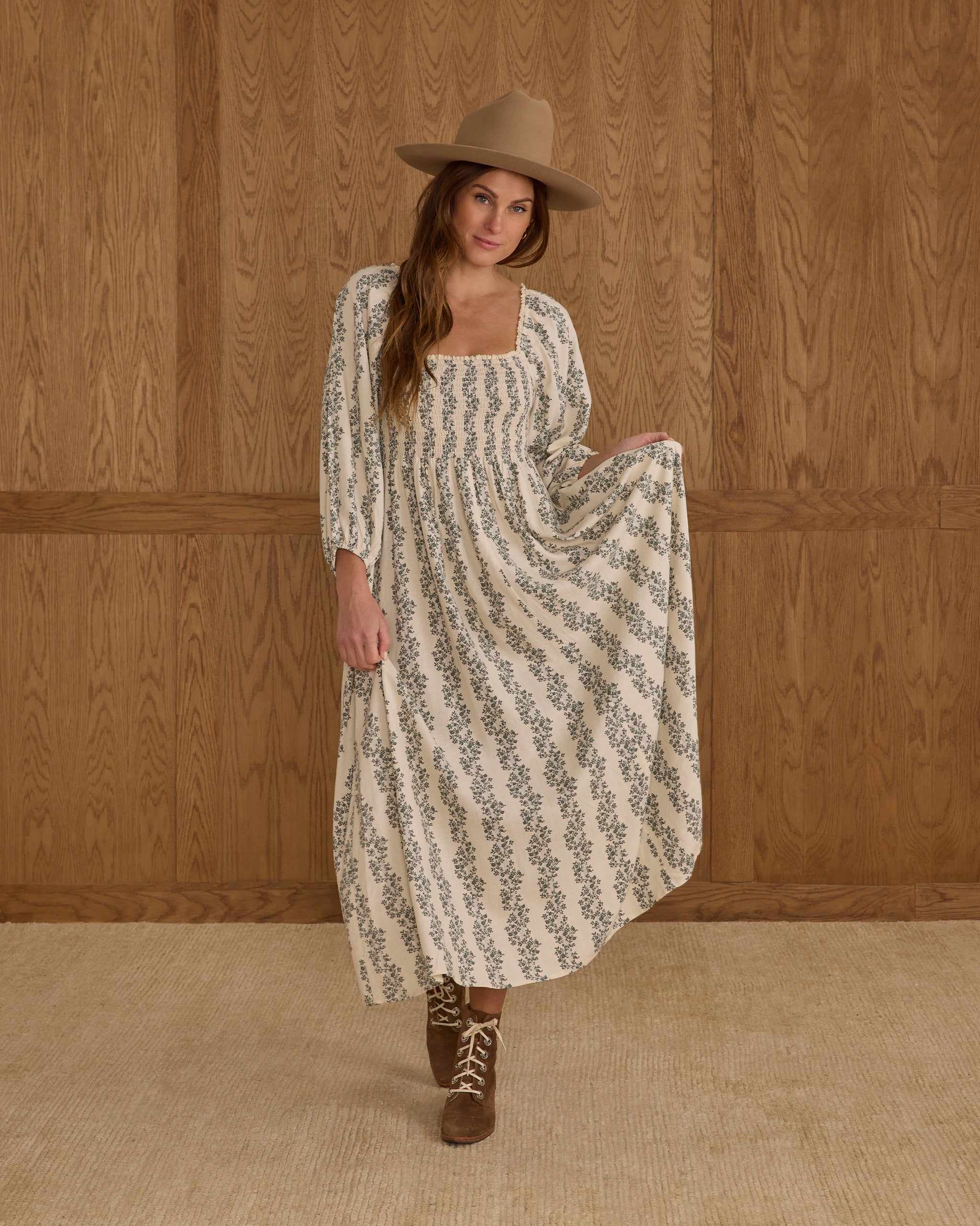 Della Dress || Green Vines