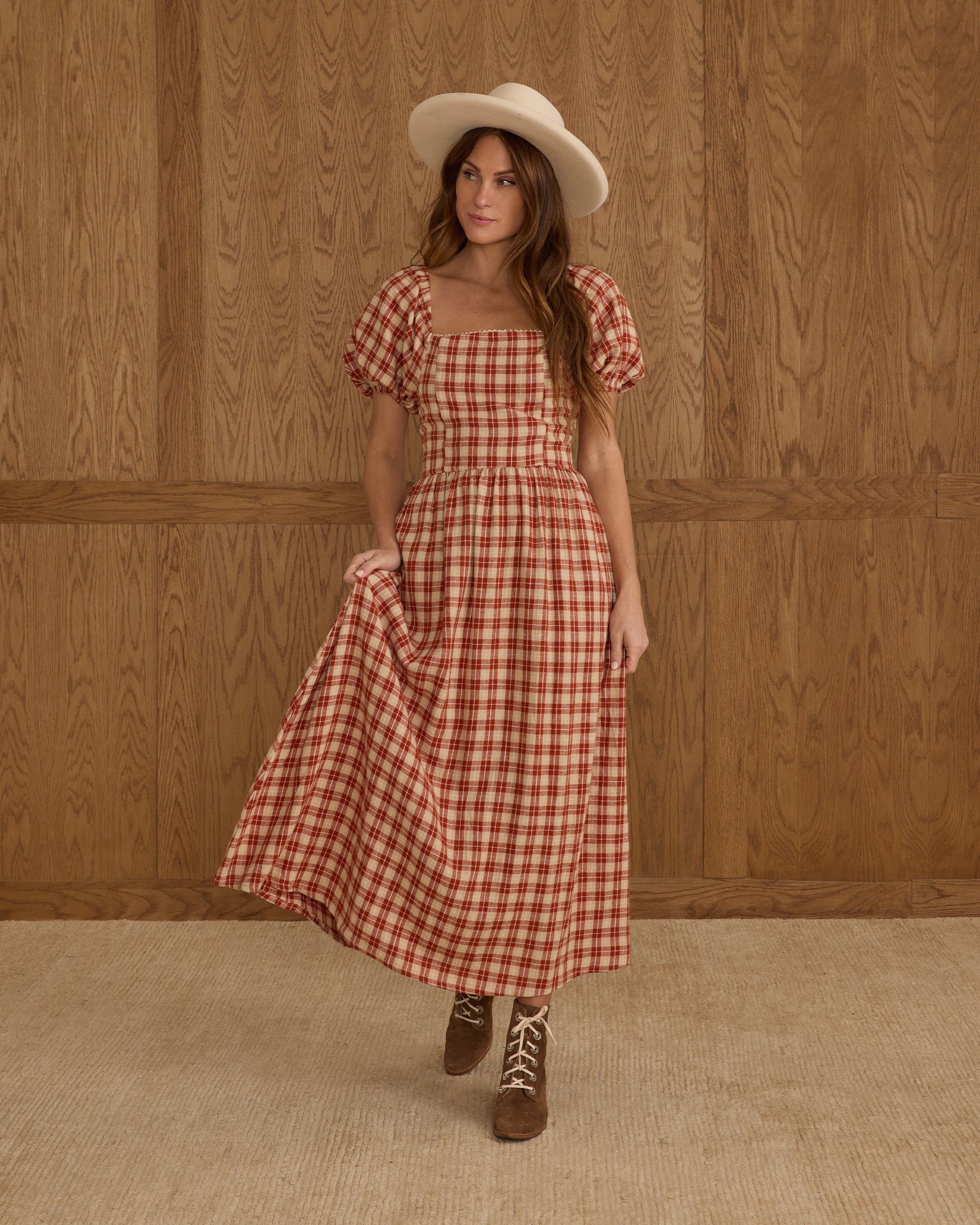 Chiara Dress || Red Plaid