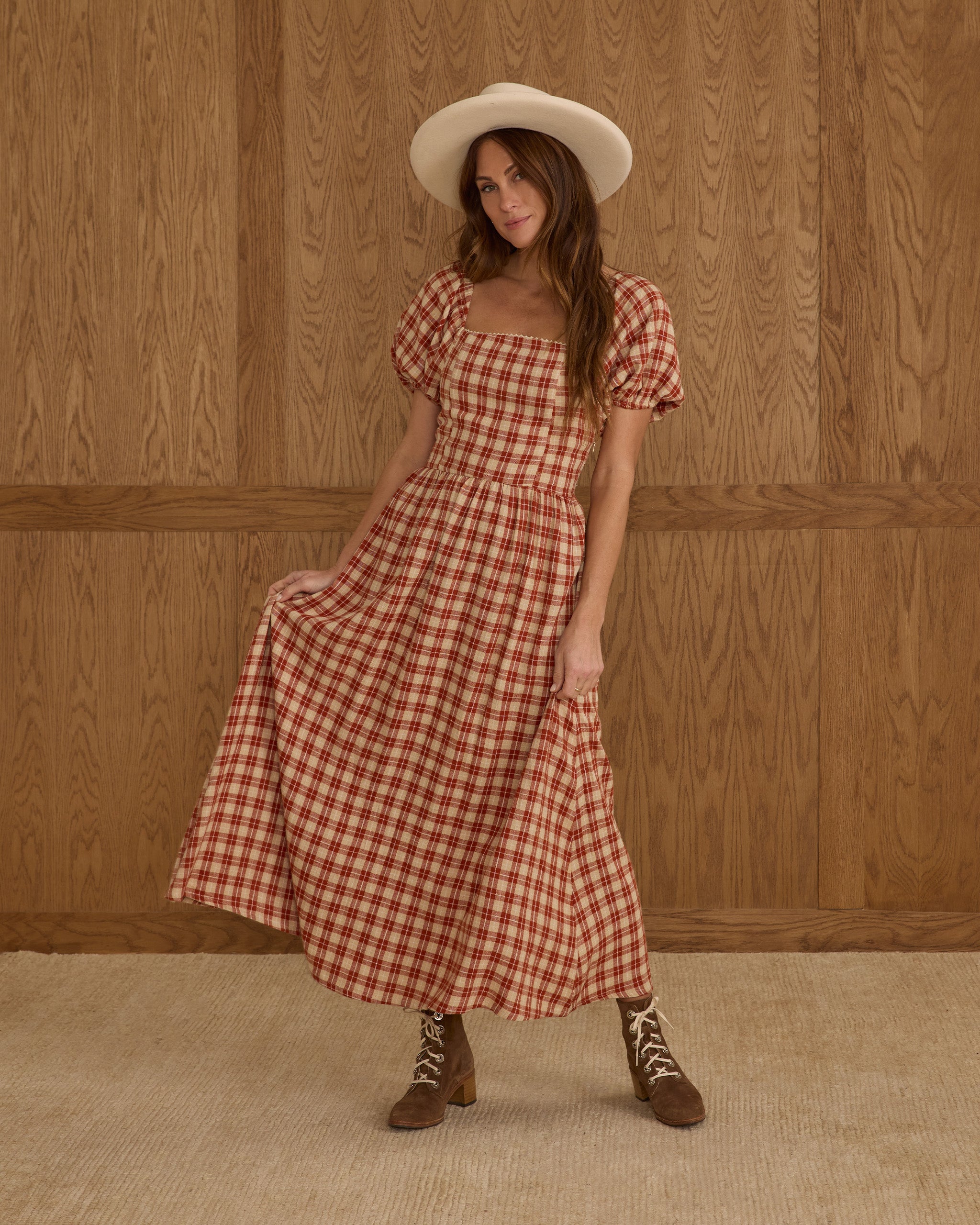 Chiara Dress || Red Plaid