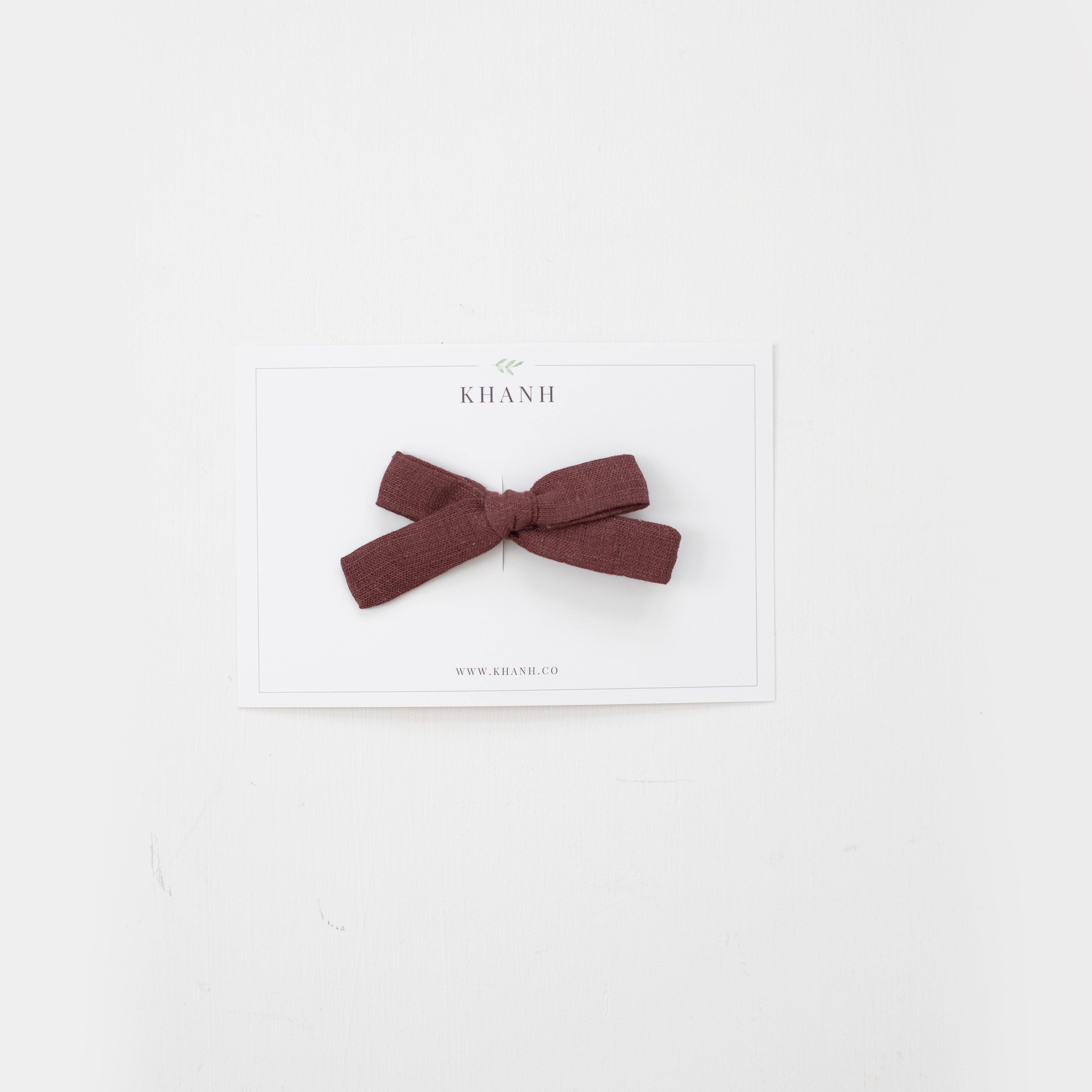 Rose Brown | Petite Hand-Tied Bow