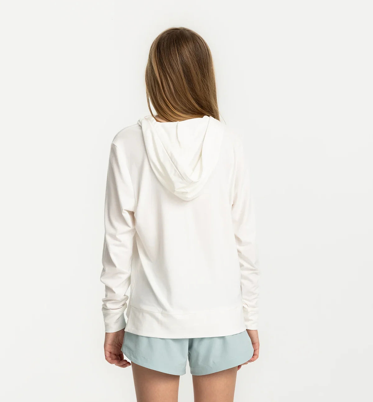 Girls' Bamboo Shade Hoodie || Bright White - Youth