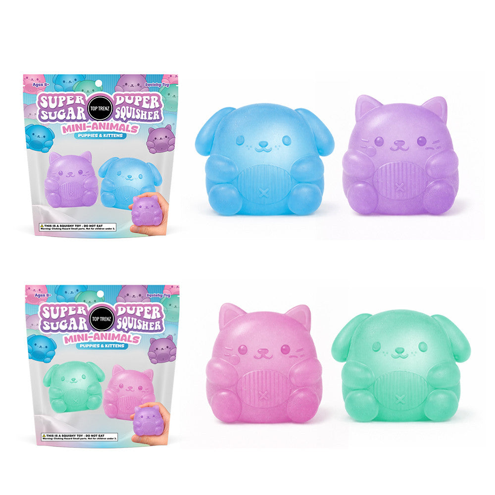 Sugar Squisher - Mini Kitty & Puppy 2 pack