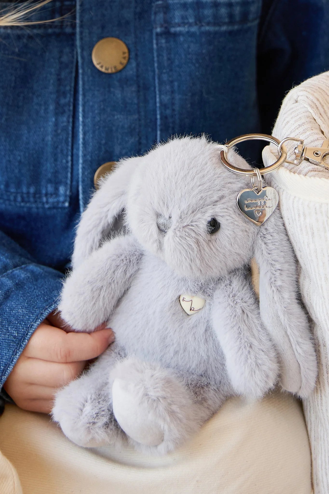 Snuggle Bunnies Penelope Keyring - Silver