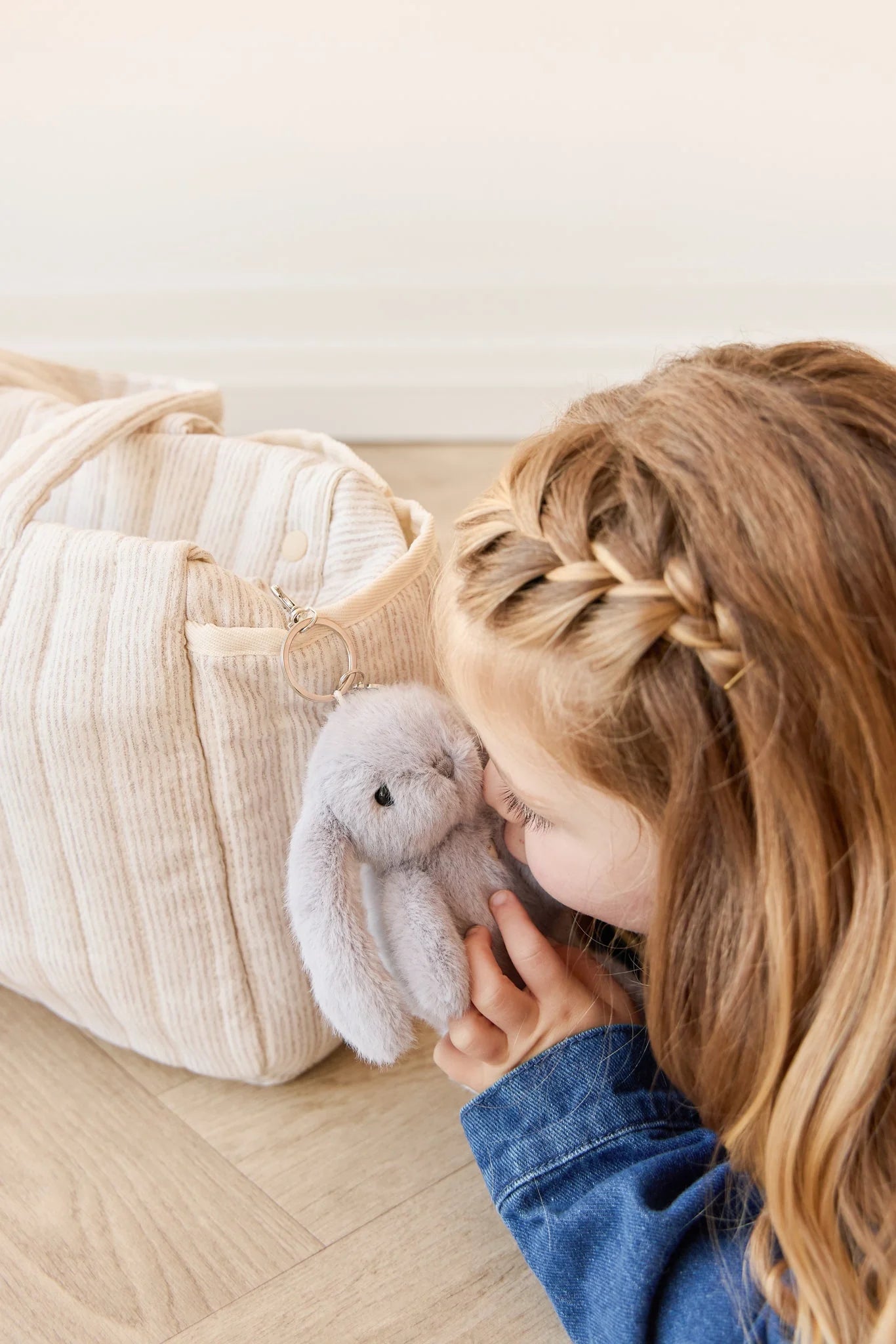 Snuggle Bunnies Penelope Keyring - Silver