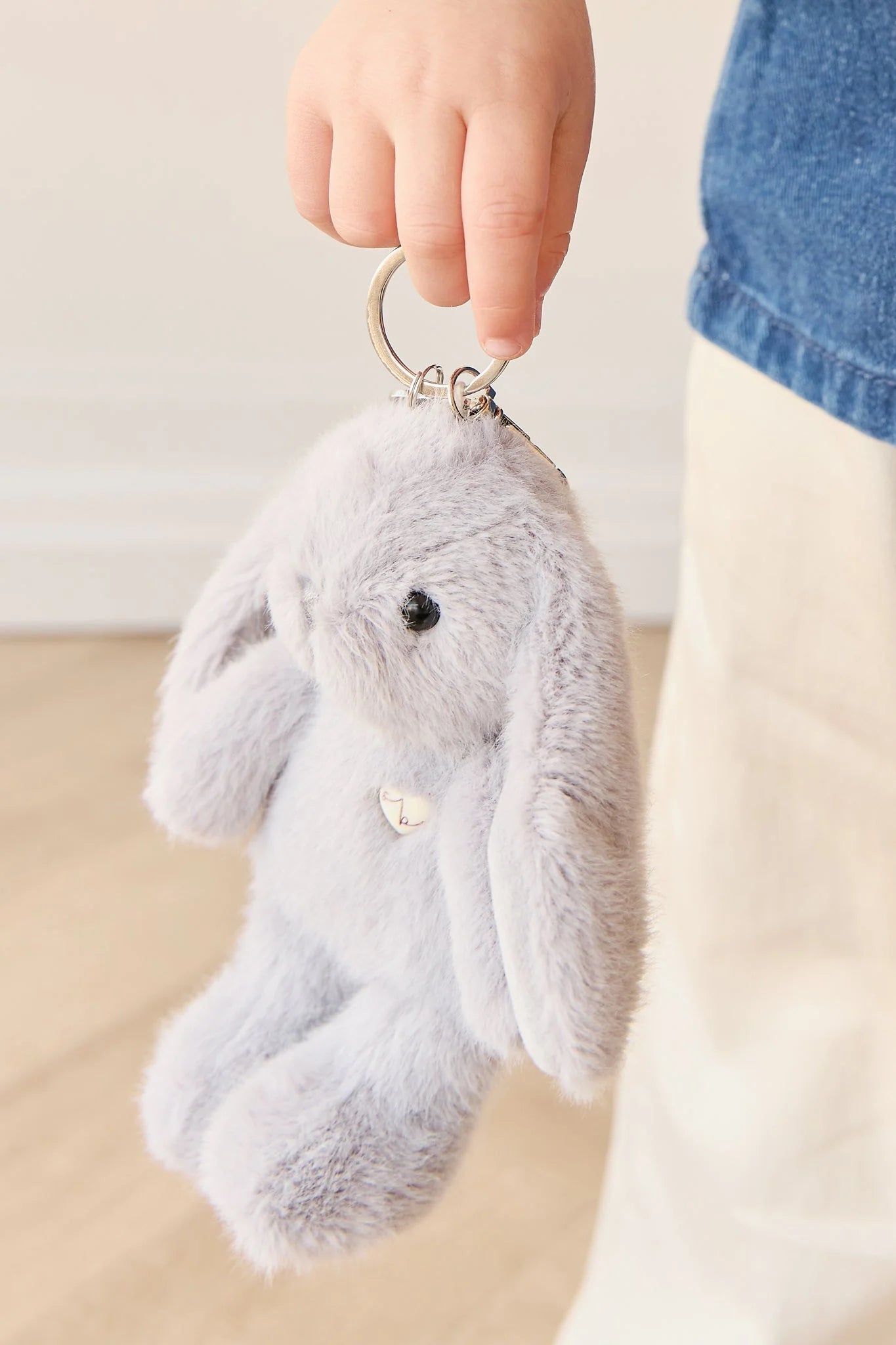 Snuggle Bunnies Penelope Keyring - Silver