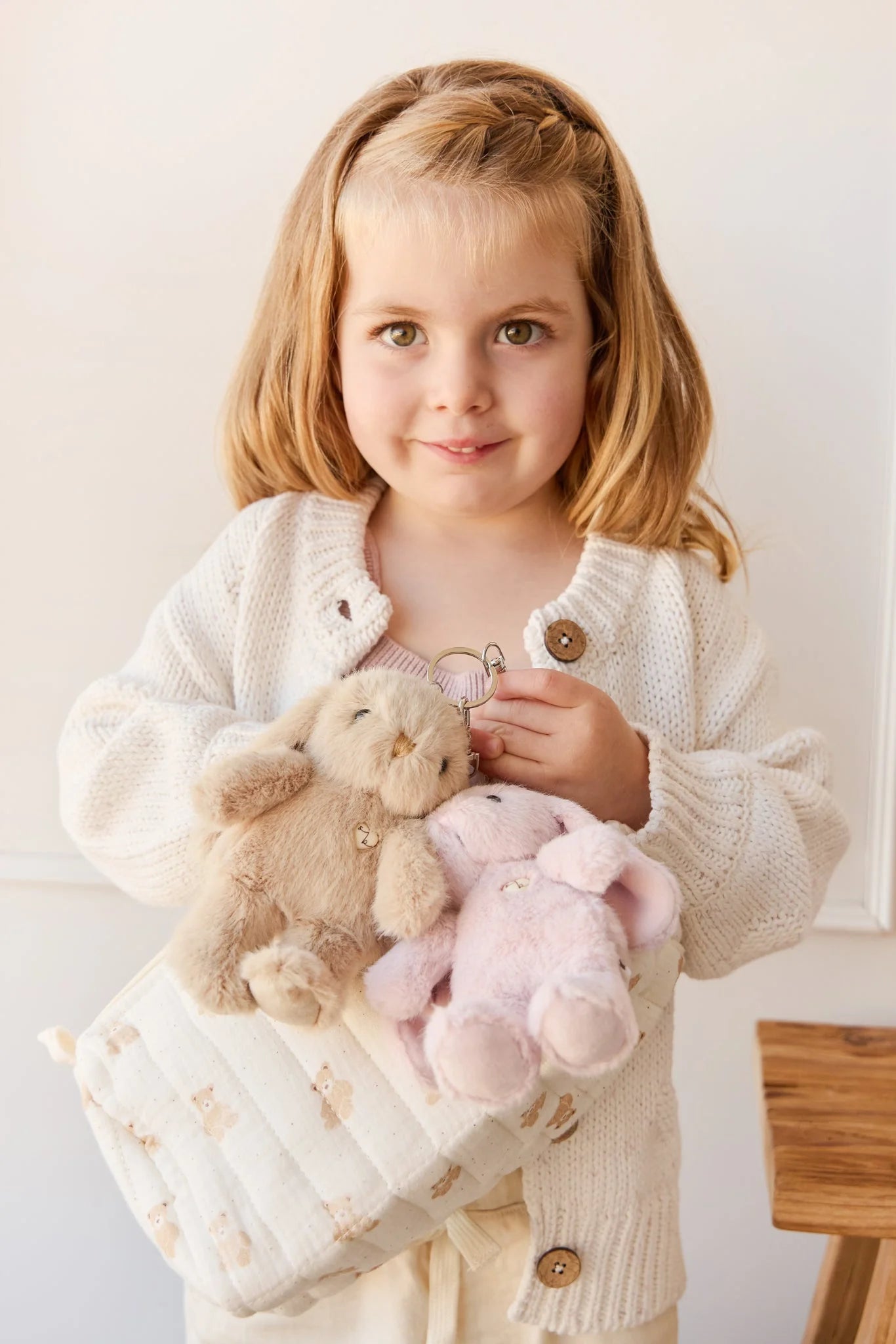 Snuggle Bunnies Penelope Keyring - Caramel