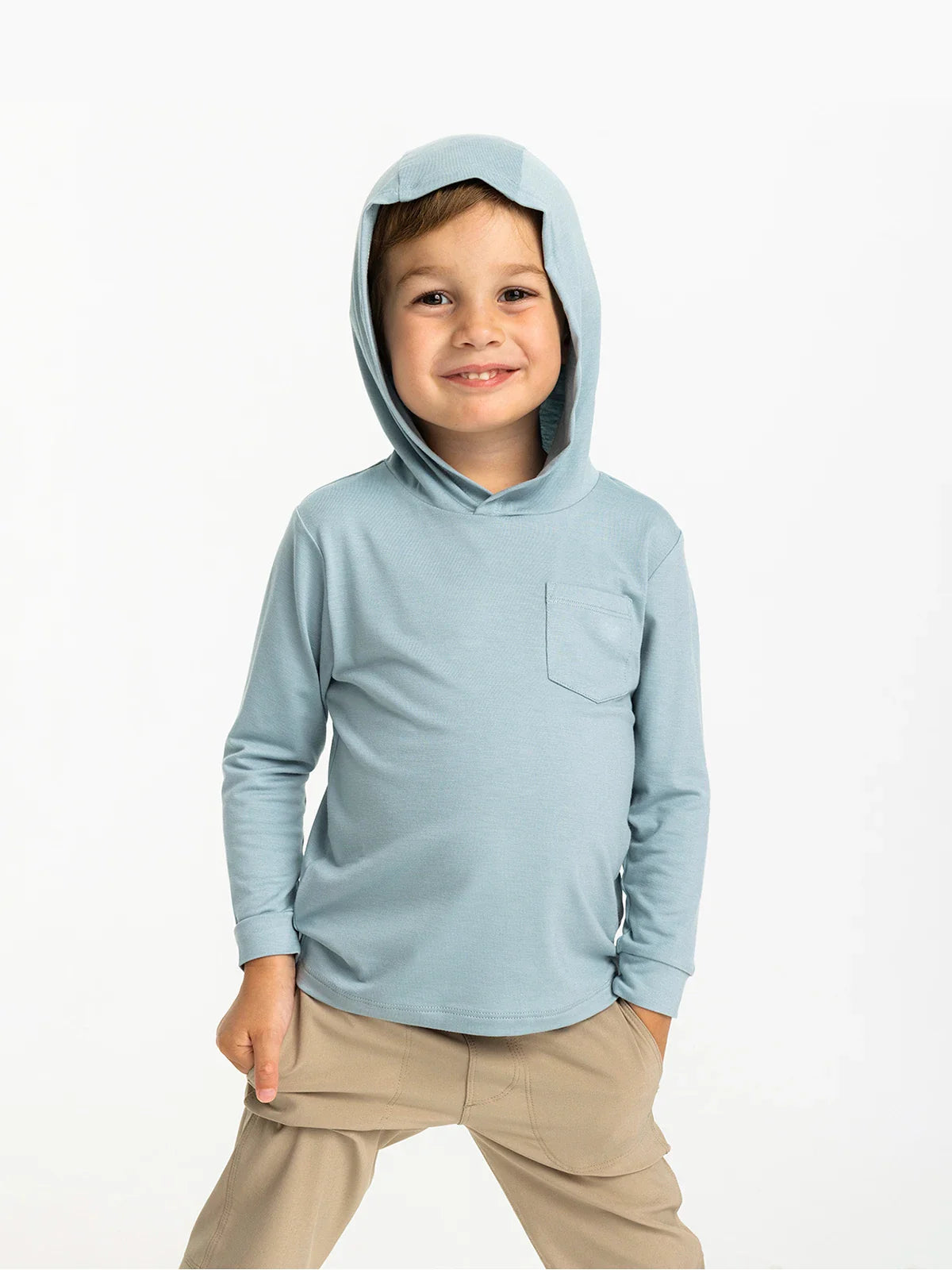 Boy's Bamboo Shade Hoodie || Ocean Mist - Toddler