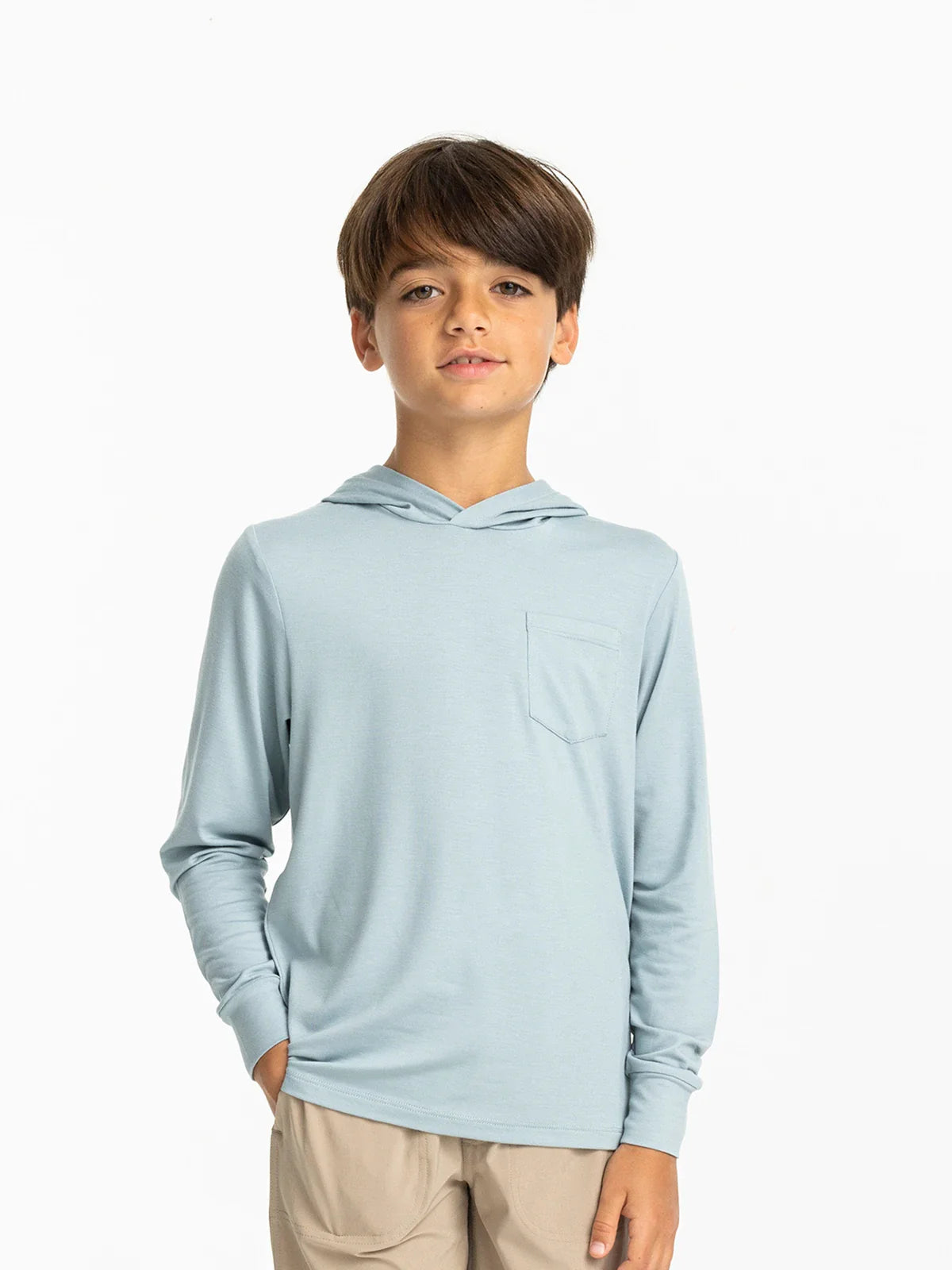 Boy's Bamboo Shade Hoodie || Ocean Mist - Youth