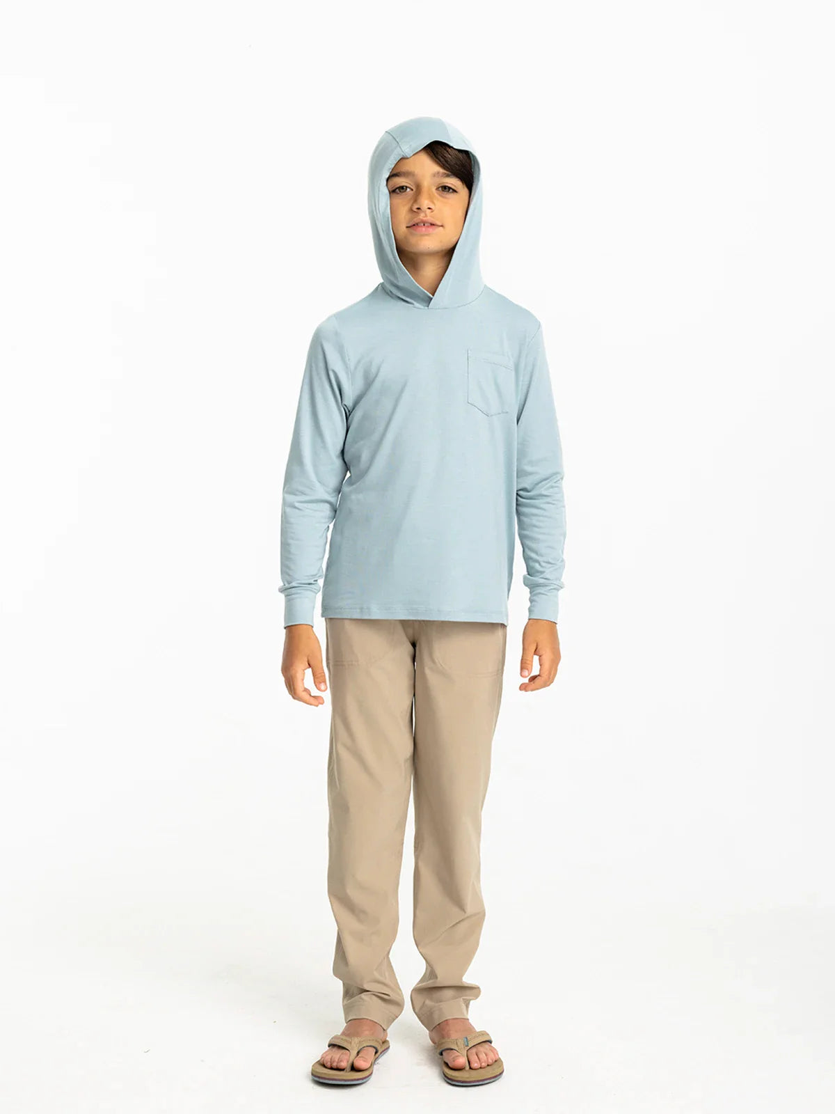 Boy's Bamboo Shade Hoodie || Ocean Mist - Youth