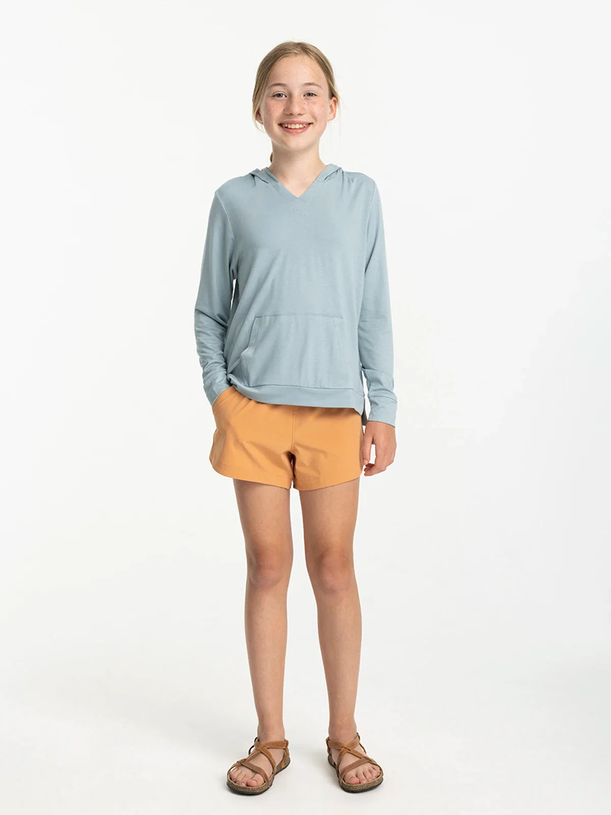 Girls' Bamboo Shade Hoodie || Ocean Mist - Youth