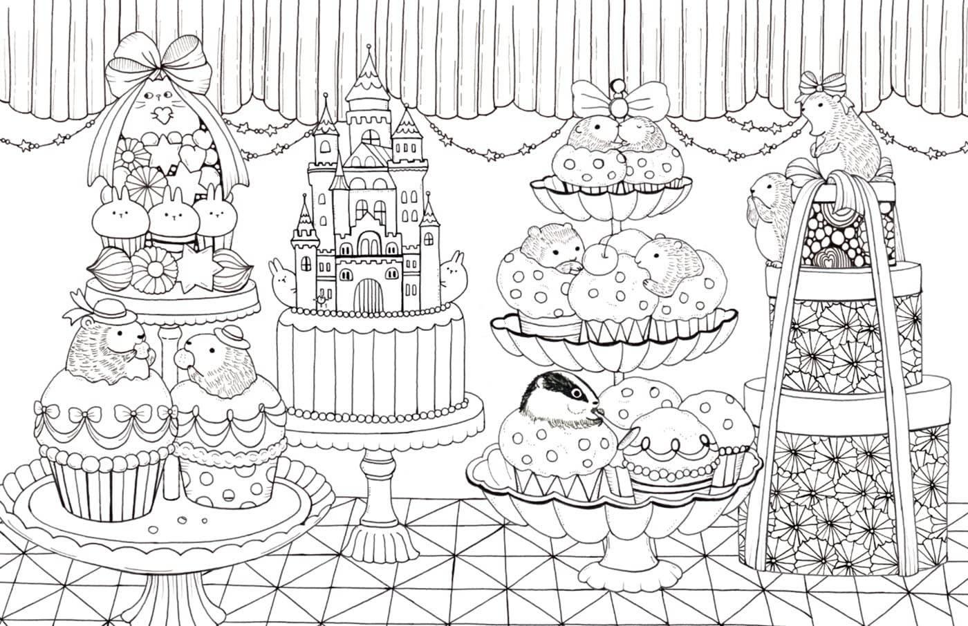 A Million Kawaii Cuties Coloring Book - Khanh