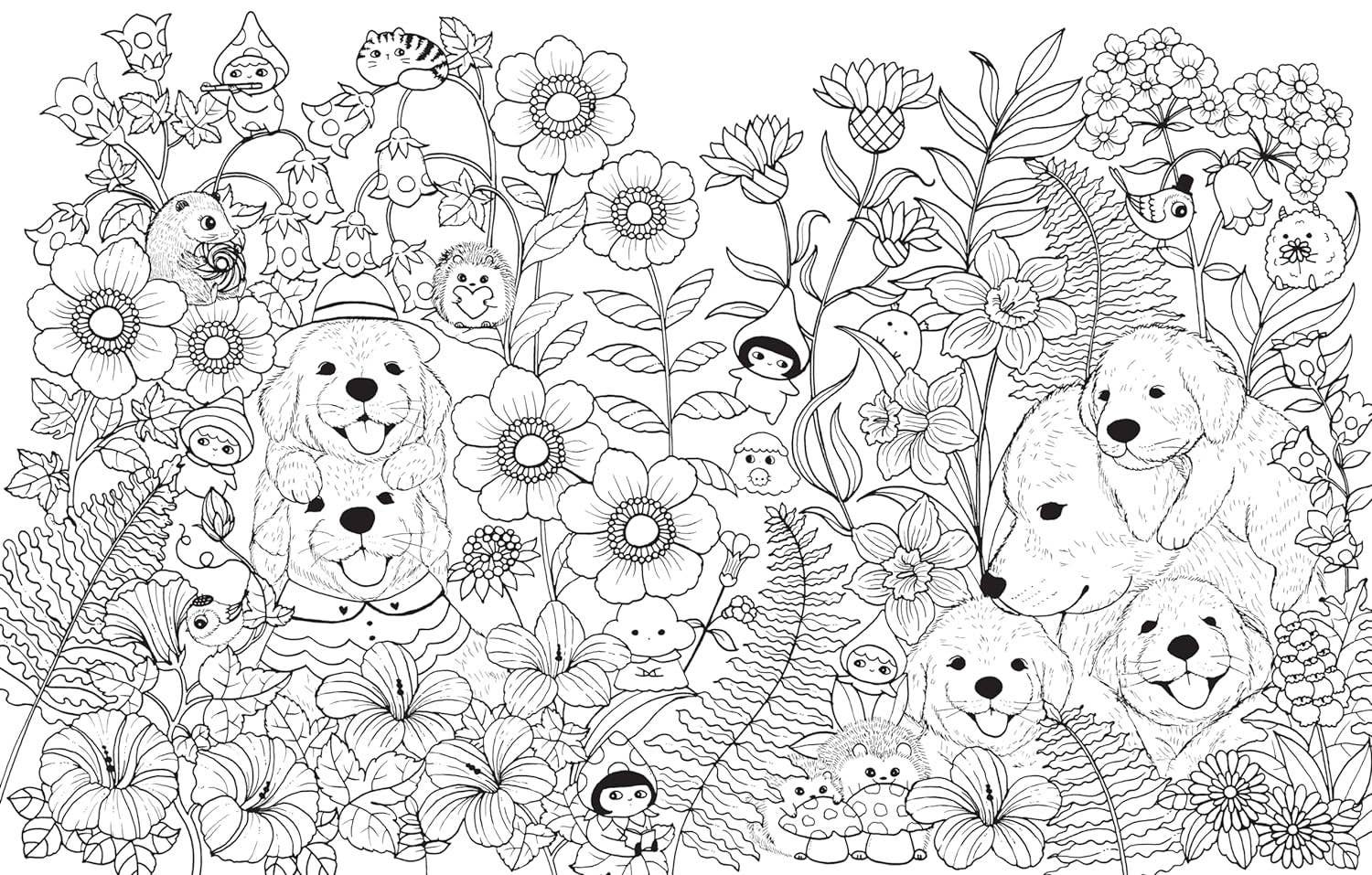 A Million Puppies Coloring Book