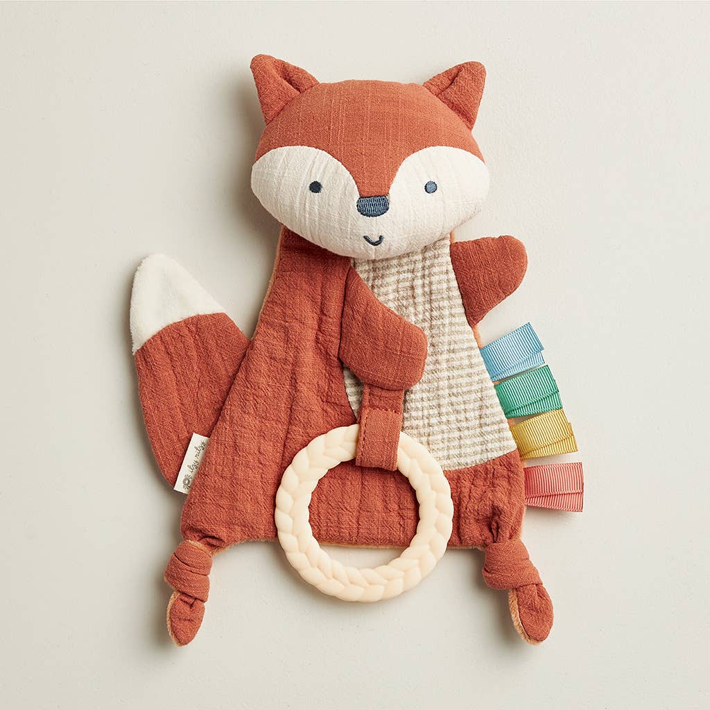 Fox Bitzy Crinkle™ Sensory Toy with Teether