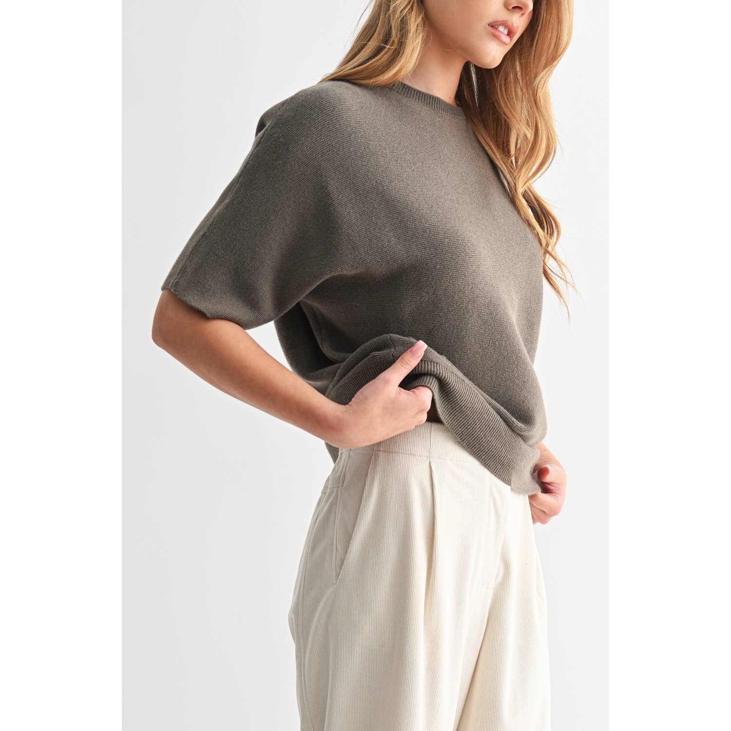 Dolman Sleeve Seater || Brown