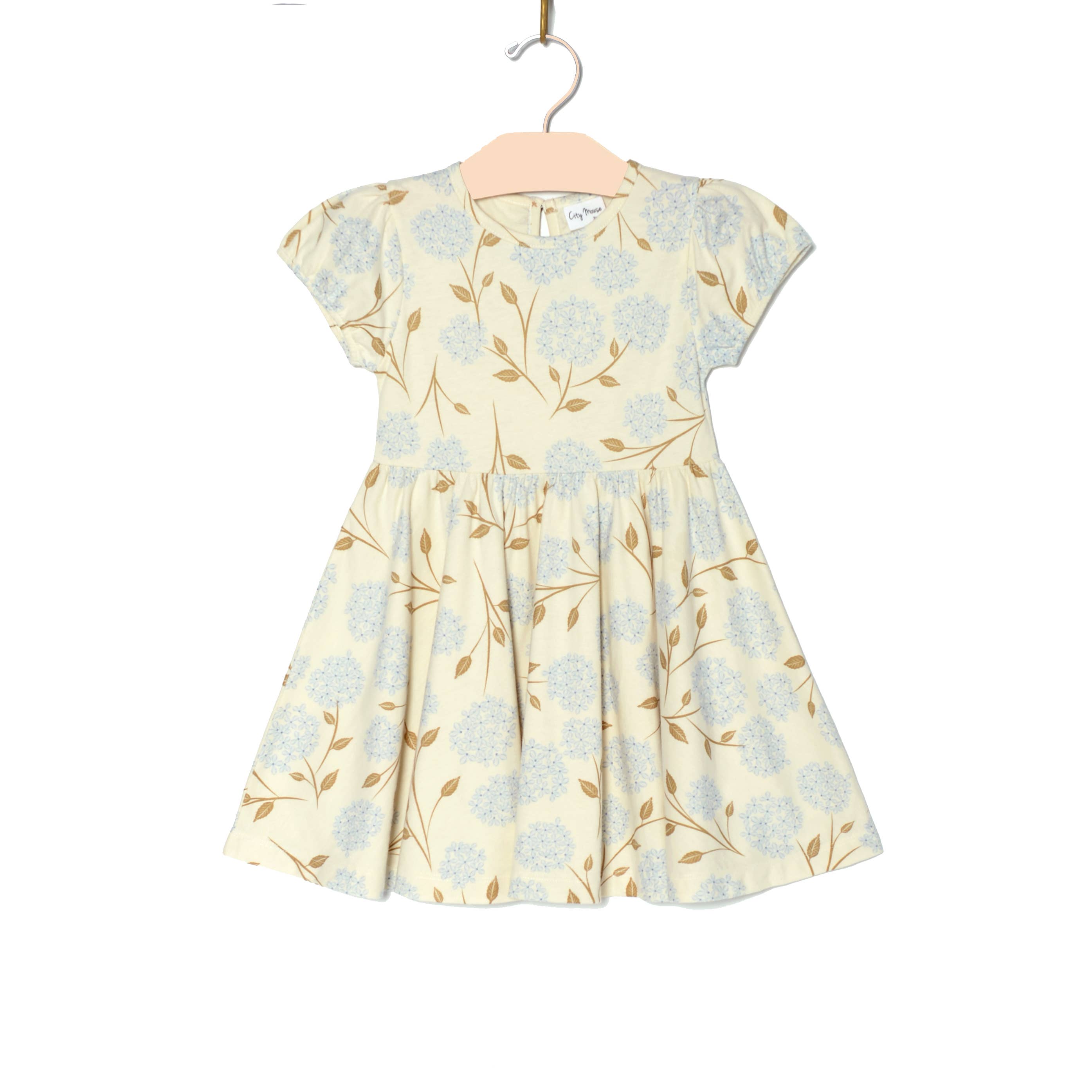Puff Sleeve Twirl Dress || Hydrangea