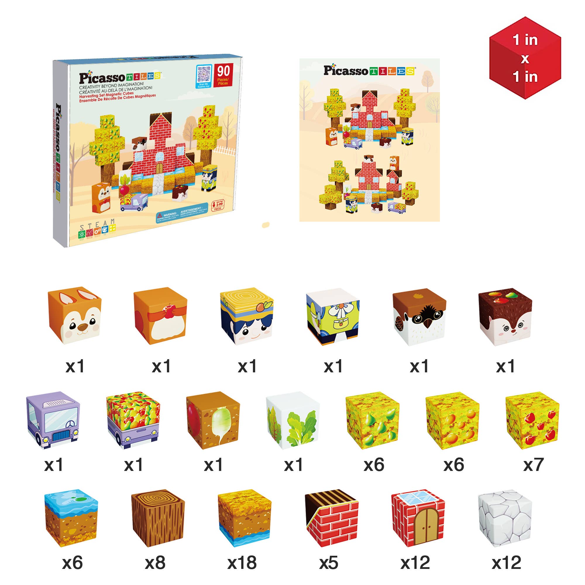 Farm Harvesting Magnetic Cubes Set - COMING SOON