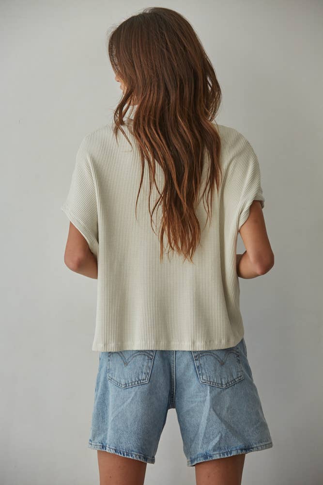 Knit Thermal Short Sleeve Top