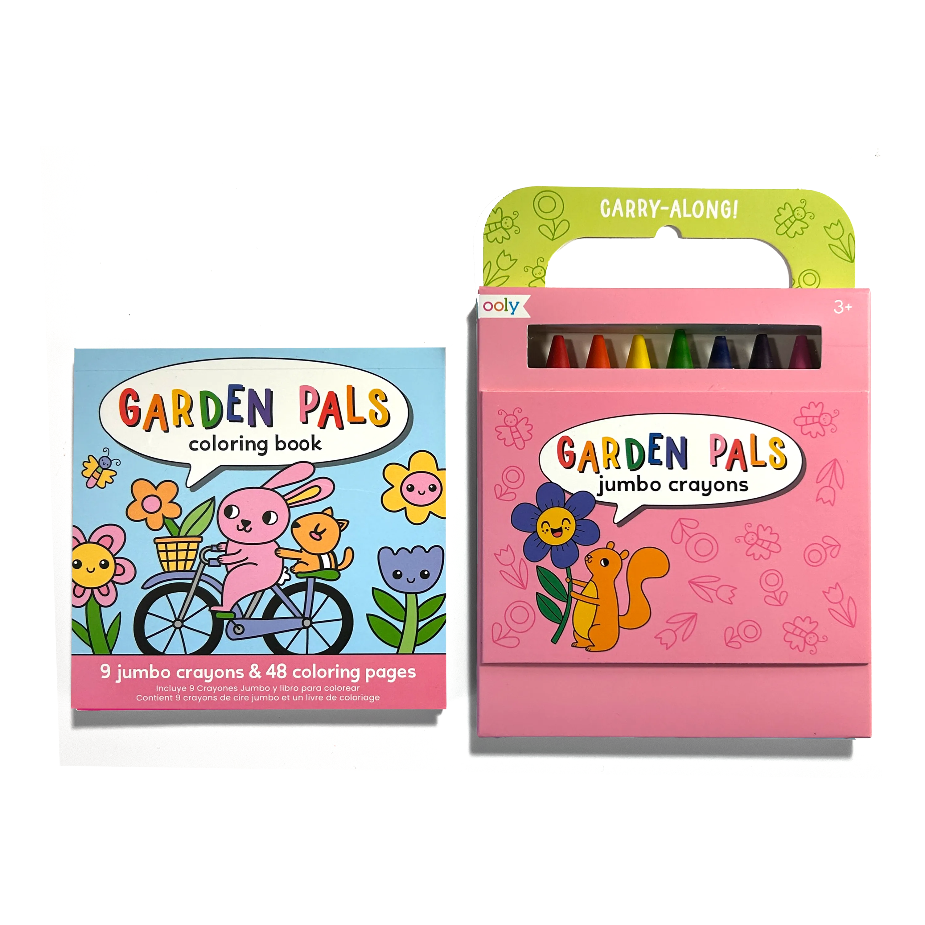 Carry Along! Coloring Book and Crayon Set | Garden Pals