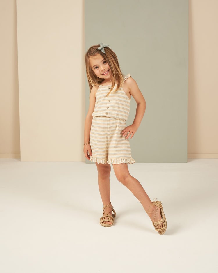 Addy Romper || Vintage Stripe - LAST ONE 10/12Y