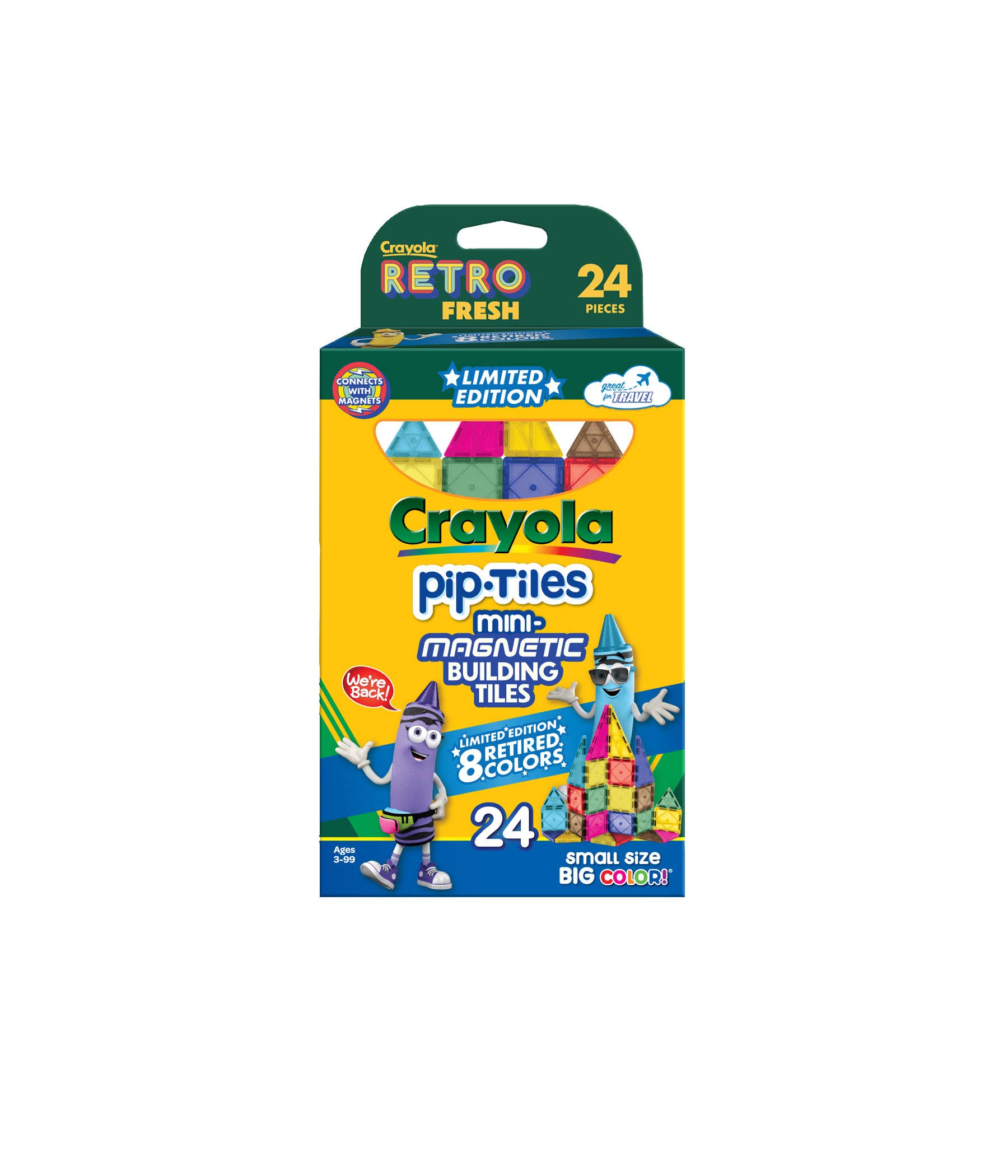 Crayola Retro PIP Magnetic Tiles 24pc
