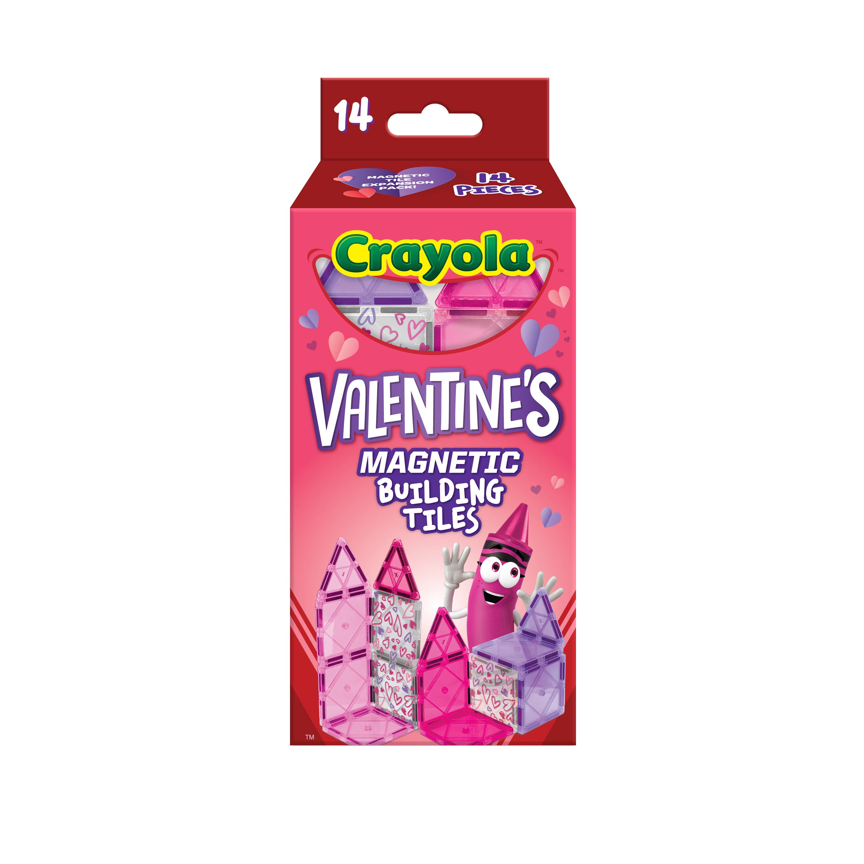 Crayola Valentine's Day Magnetic Tiles 14-Piece