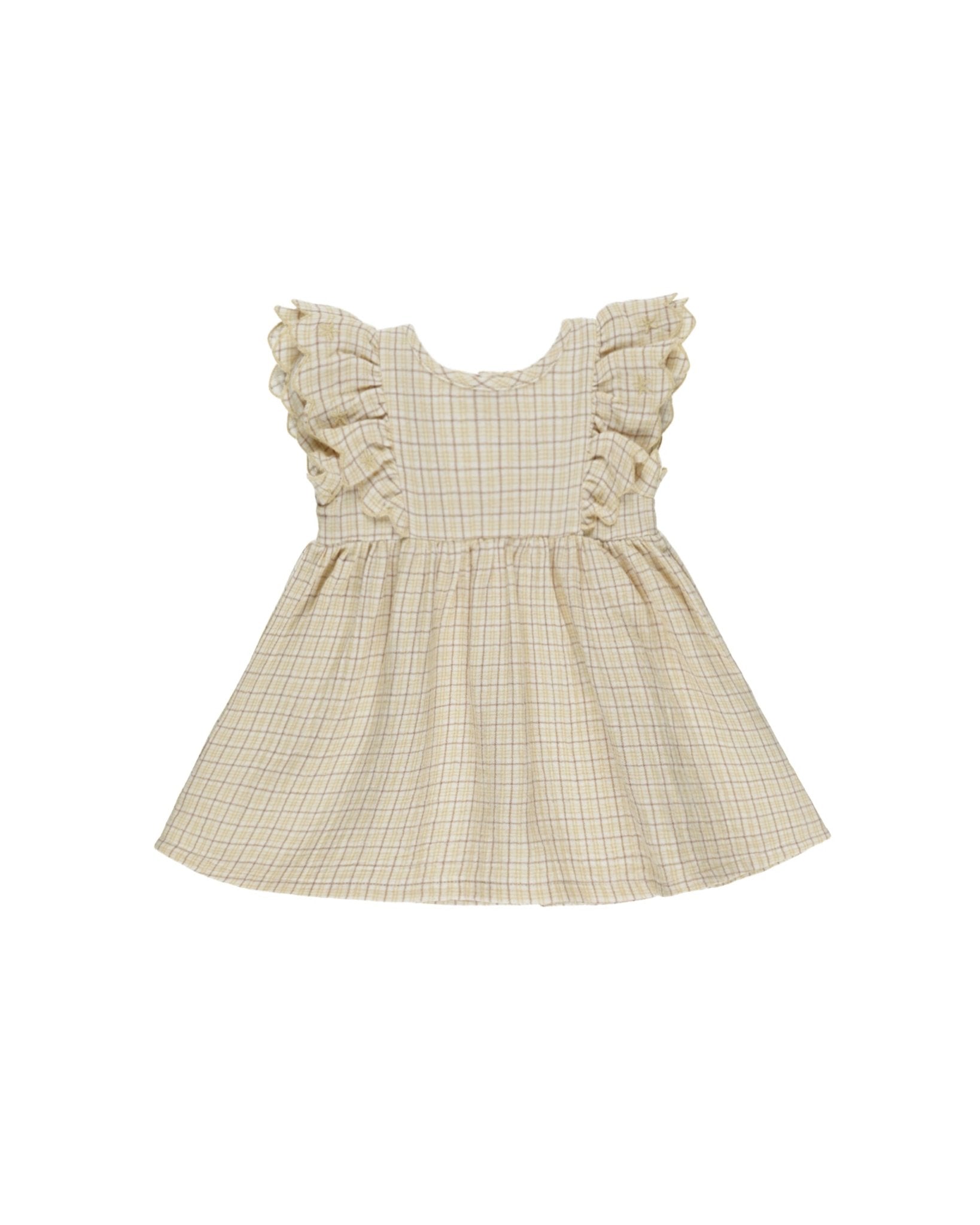 Alina Dress || Yellow Plaid