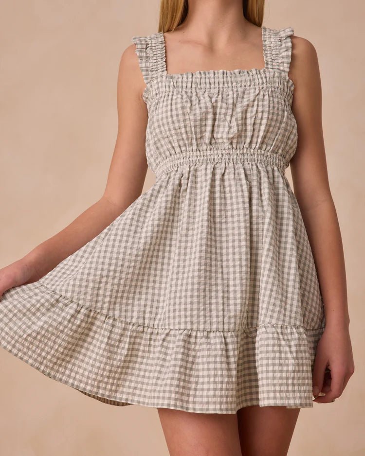 Annalise Dress || Eucalyptus Gingham (Teens)