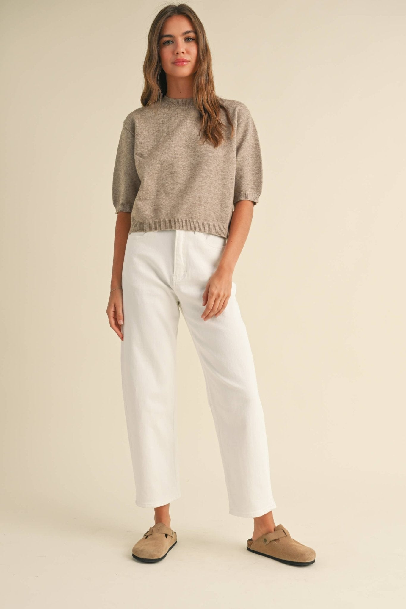 Aurora Sweater Top | Mocha