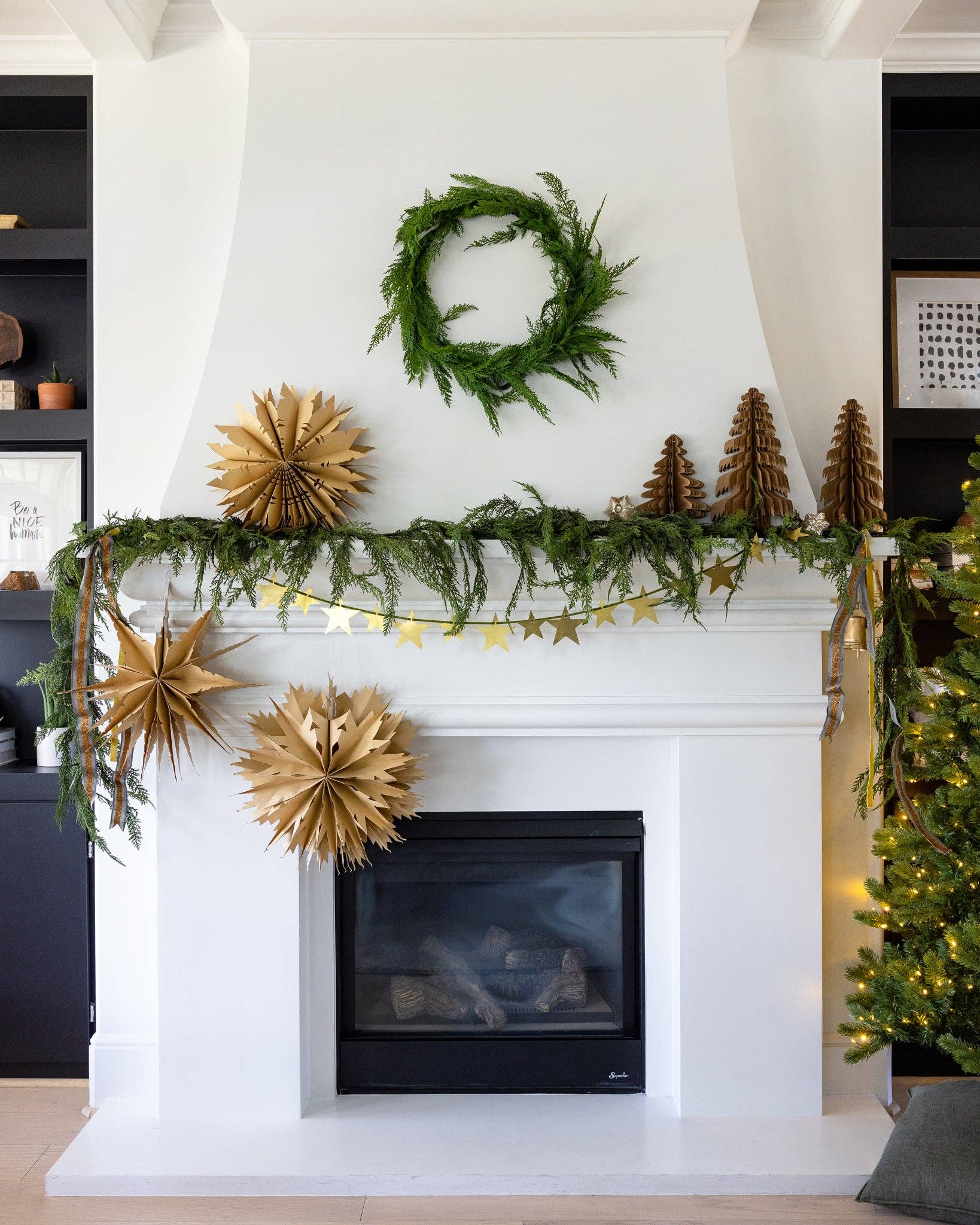 Christmas Medium Kraft Paper Tree Decor
