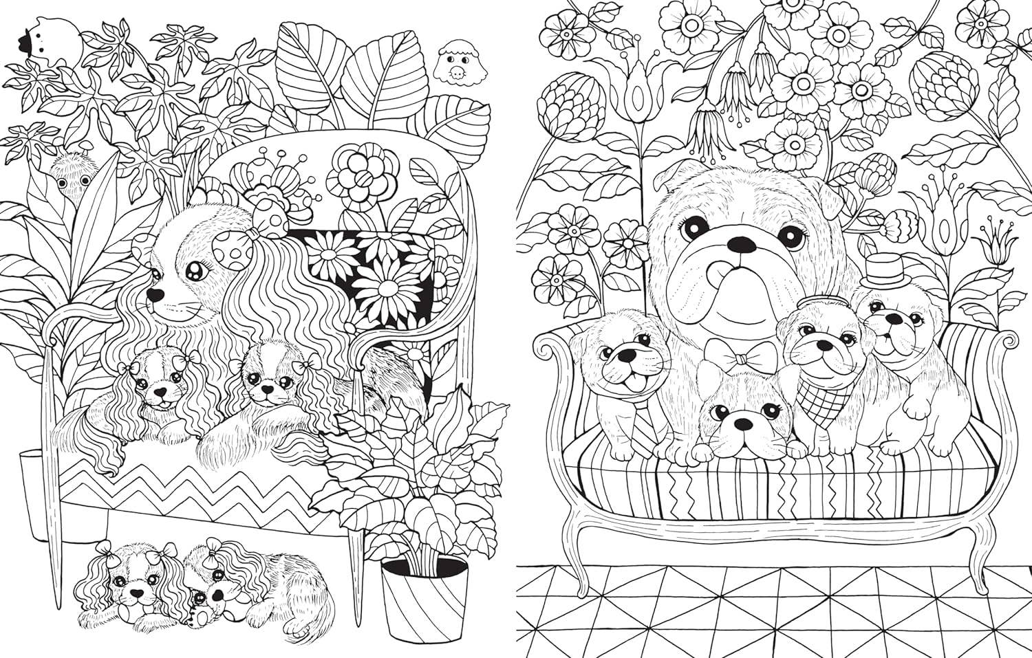 A Million Puppies Coloring Book