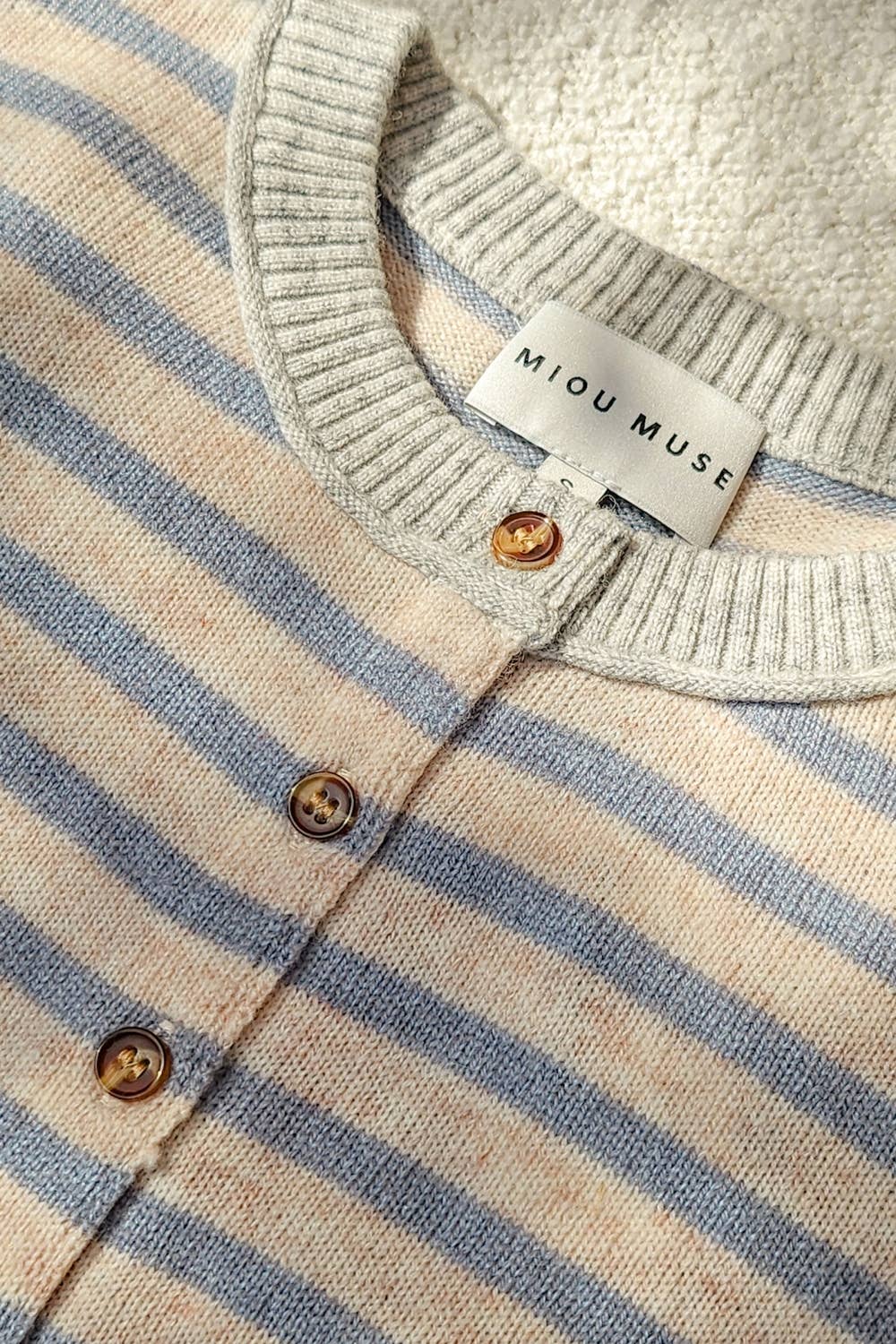 Opal Striped Button Cardigan || Olive/Gray