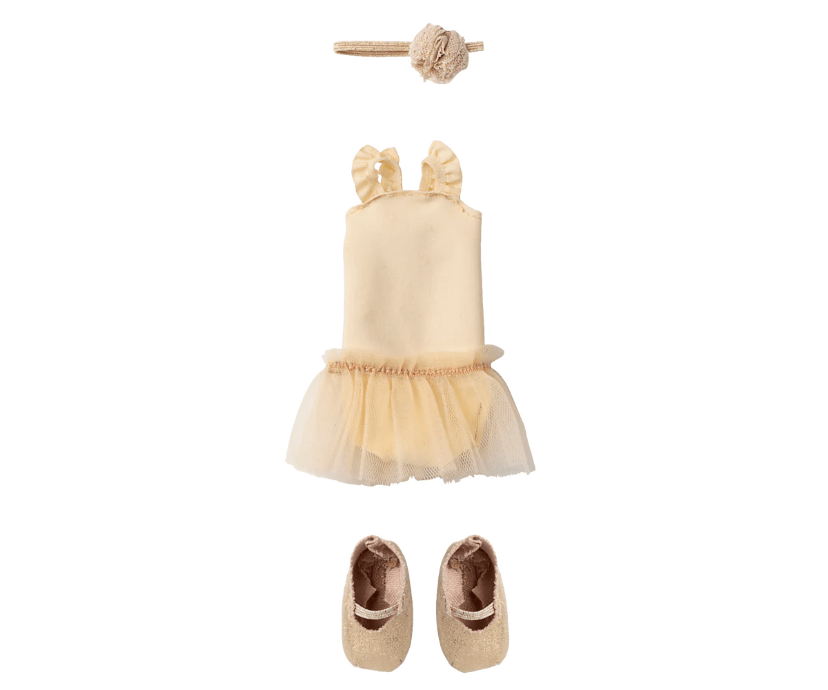 Ballet suit and skirt cream, Size 2