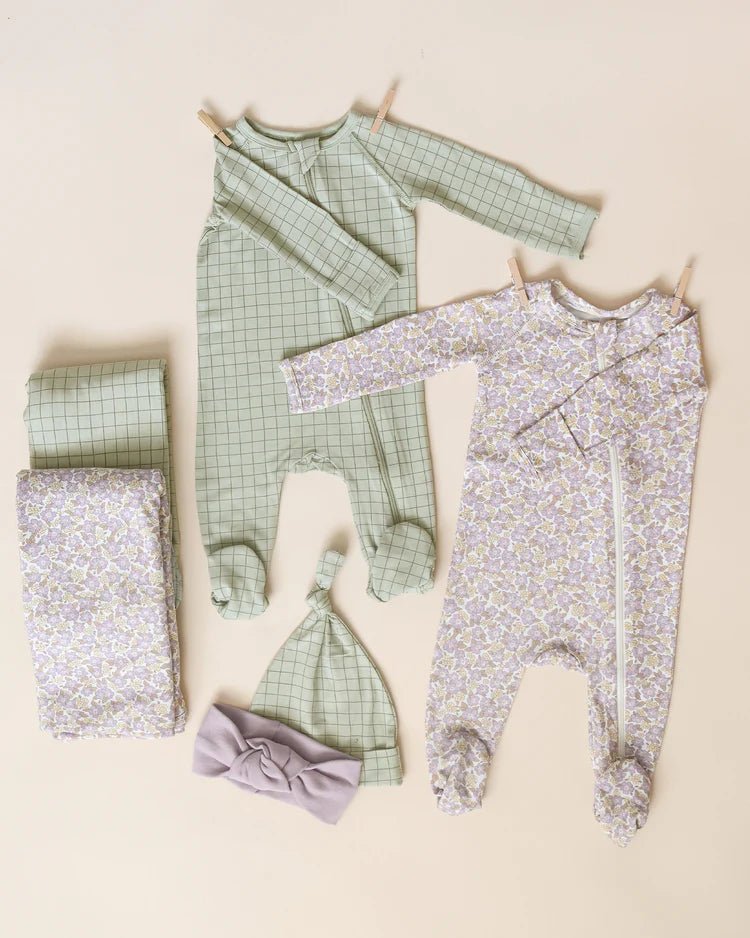 Bamboo Swaddle || Purple Floral